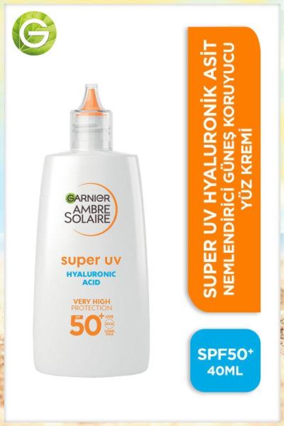 کرم صورت ضد آفتاب هیالورونیک اسید Ambre Solaire + کرم روشن کننده ویتامین C Garnier