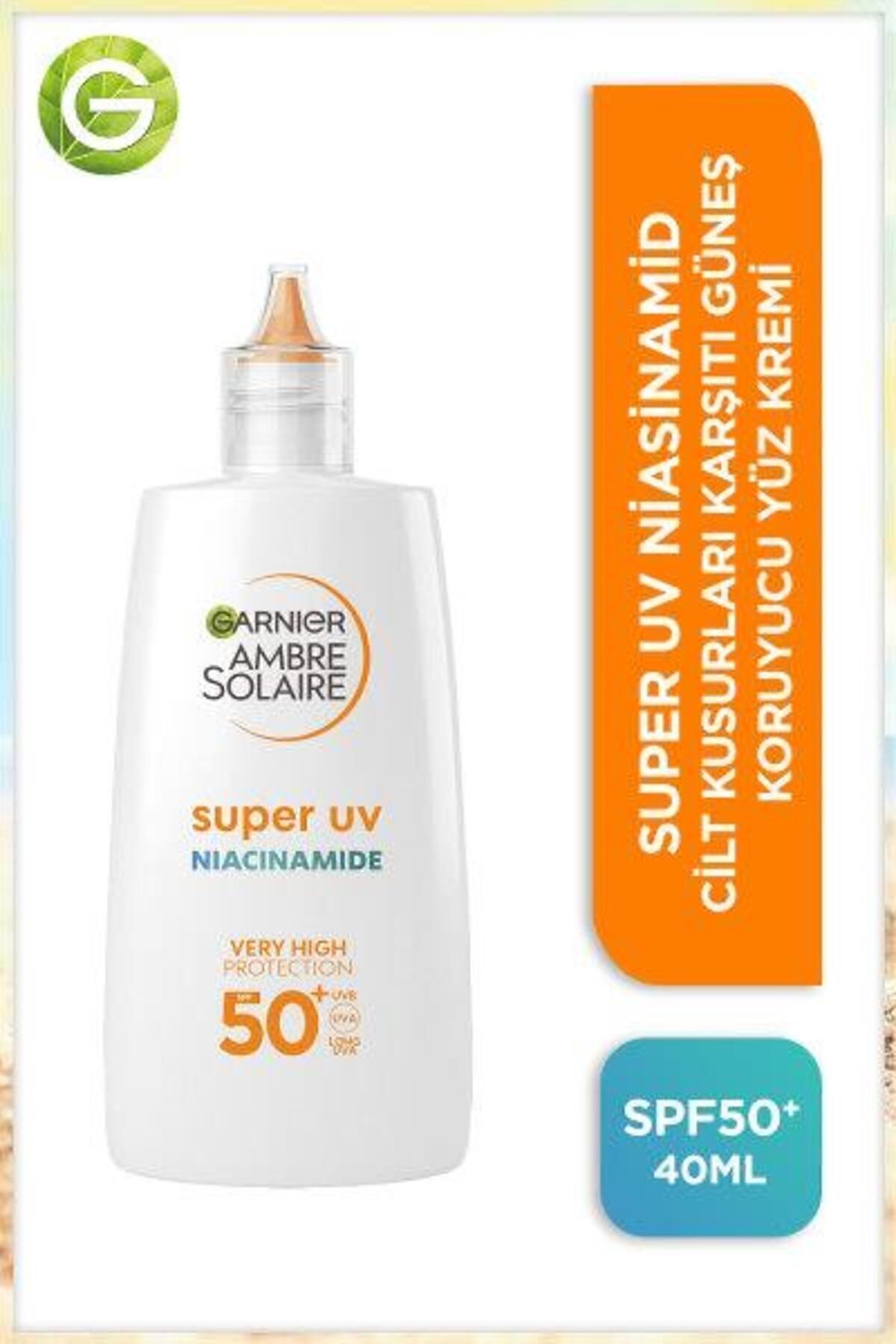 کرم ضد آفتاب روزانه و کرم مرطوب کننده روشن کننده (ویتامین C + لیمو) Ambre Solaire Niacinamide Garnier