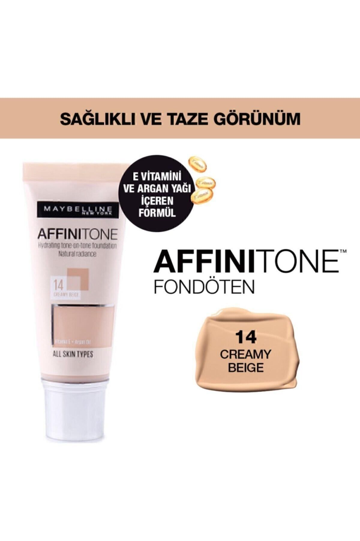فونداسیون موثر مرطوب کننده - فونداسیون آفینیتون شماره: 14 Maybelline New York