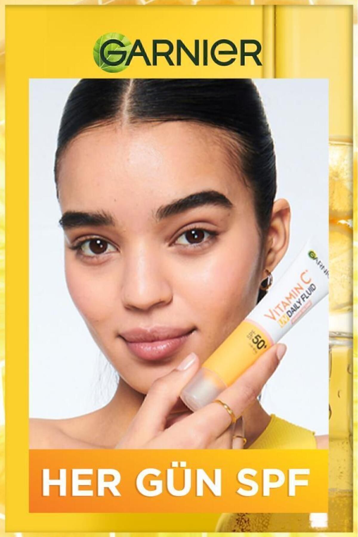 C Vitamini Parlak Aydınlatıcı Serum Günlük Güneş Koruyucu Yüz Kremi Görünmez Doku