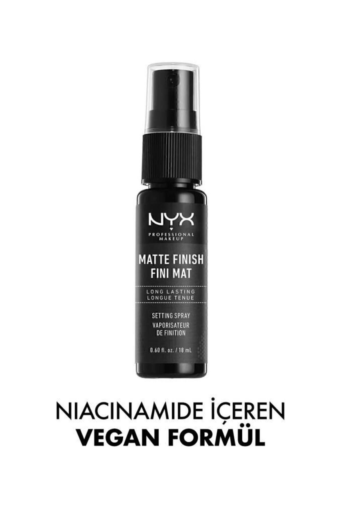 اسپری فیکس کننده آرایش -اسپری تنظیم کننده آرایش مینی مات 18 میلی لیتری NYX Professional Makeup