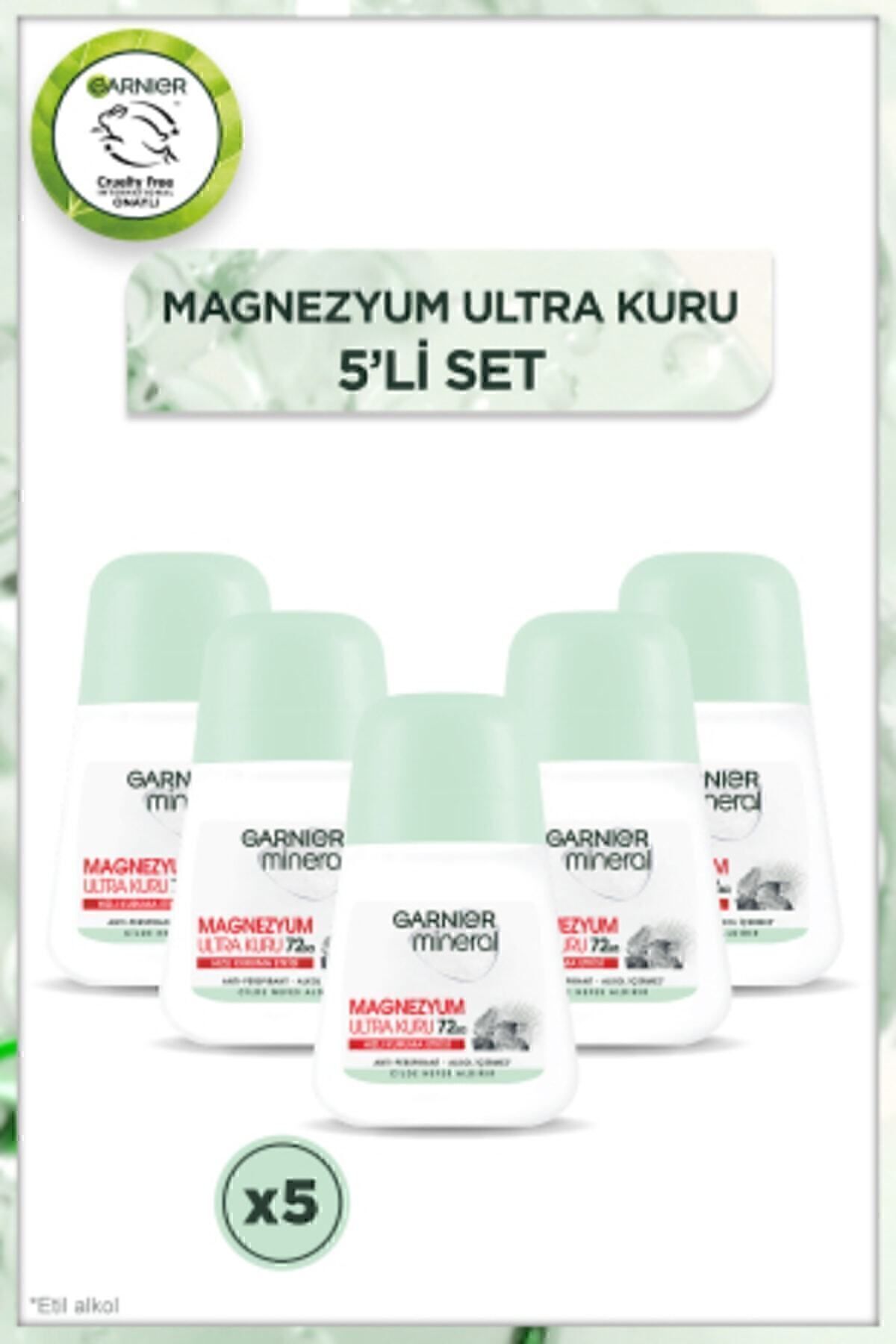 ست دئودورانت رول-آن منیزیم معدنی X5 با اثربخشی 72 ساعت Garnier