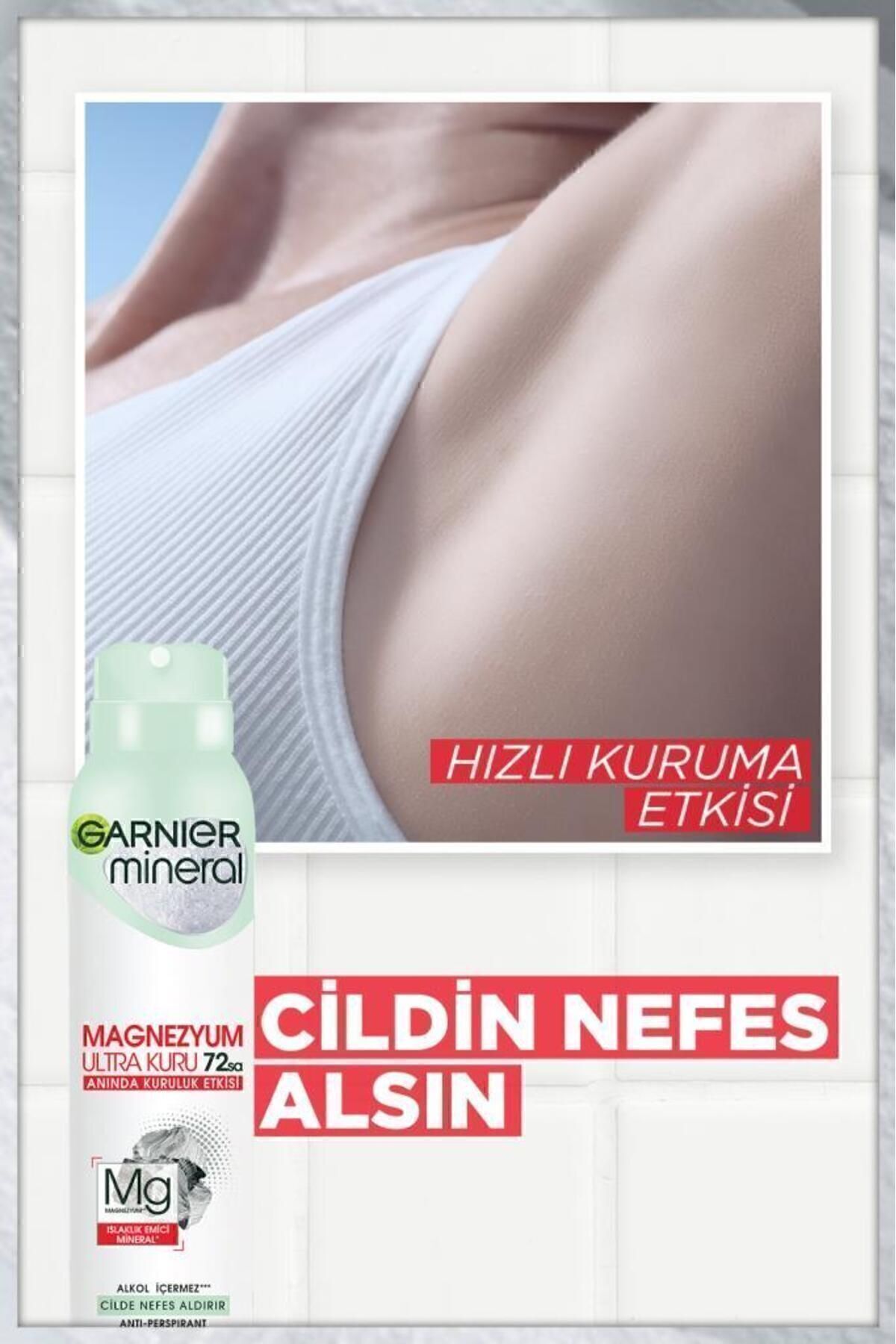 Mineral Magnezyum Ultra Kuru Sprey Deodorant Seti x5, 72 Saat Etkili
