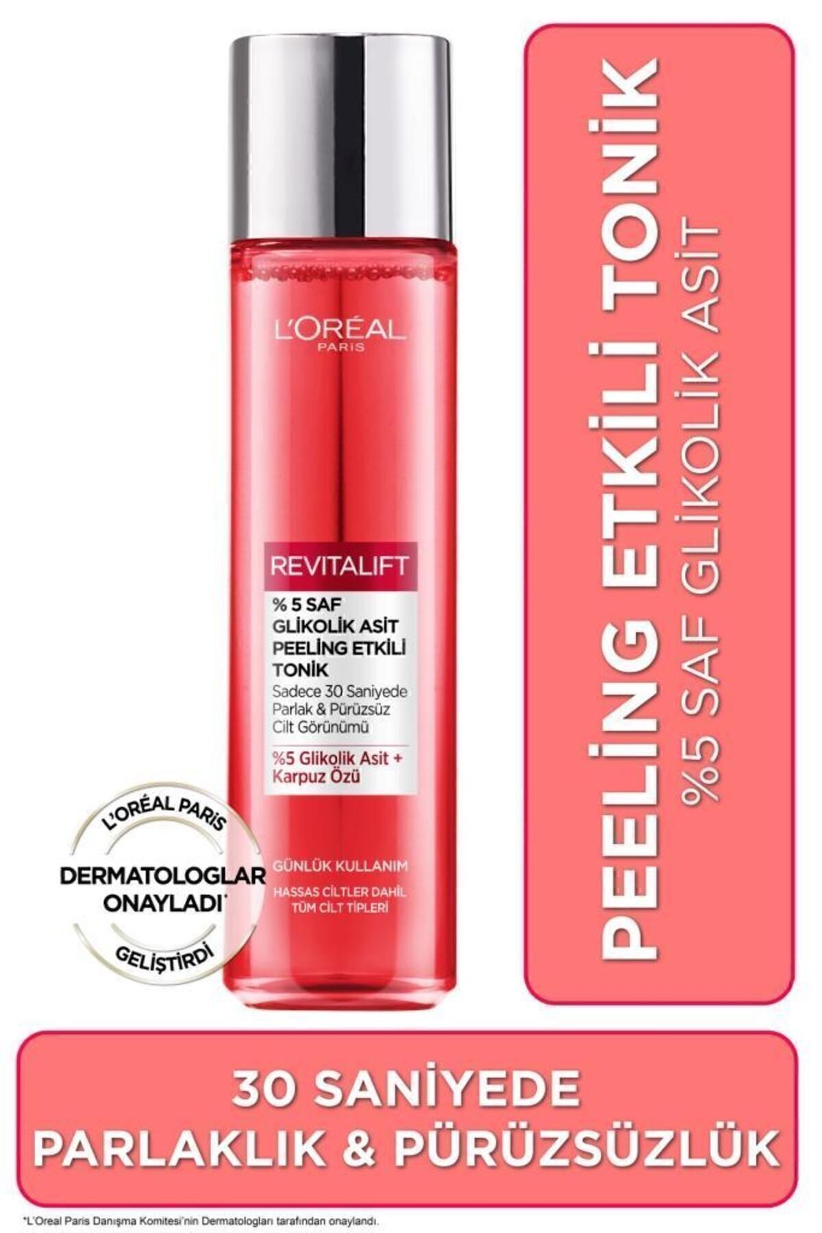 Revitalift 5% Pure Peeling Acid تونیک و سرم نیمه شب 30 میلی لیتری و ست خواب L'Oreal Paris