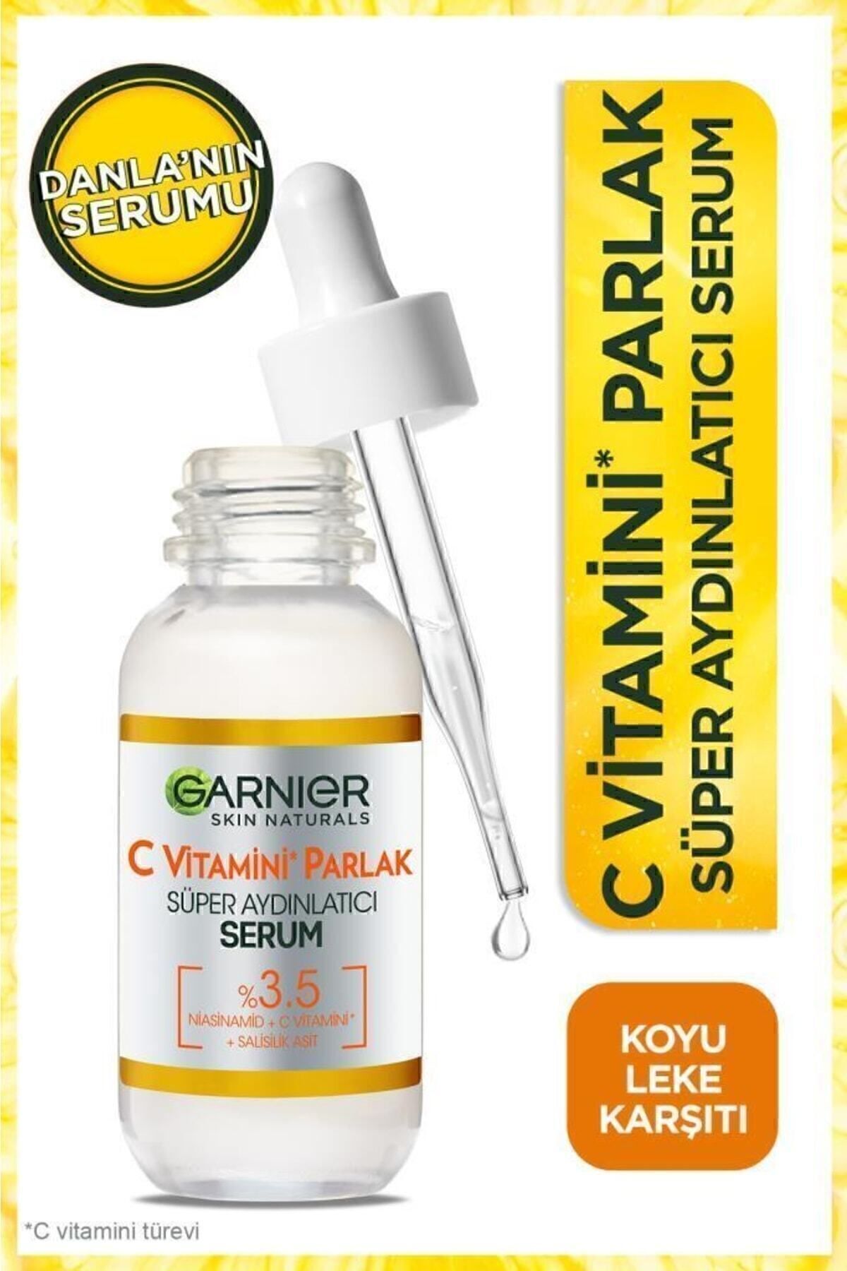کرم چشم روشن کننده ویتامین C + سرم ویتامین C (نیاسین آمید + کافئین + اسید سالیسیلیک) Garnier