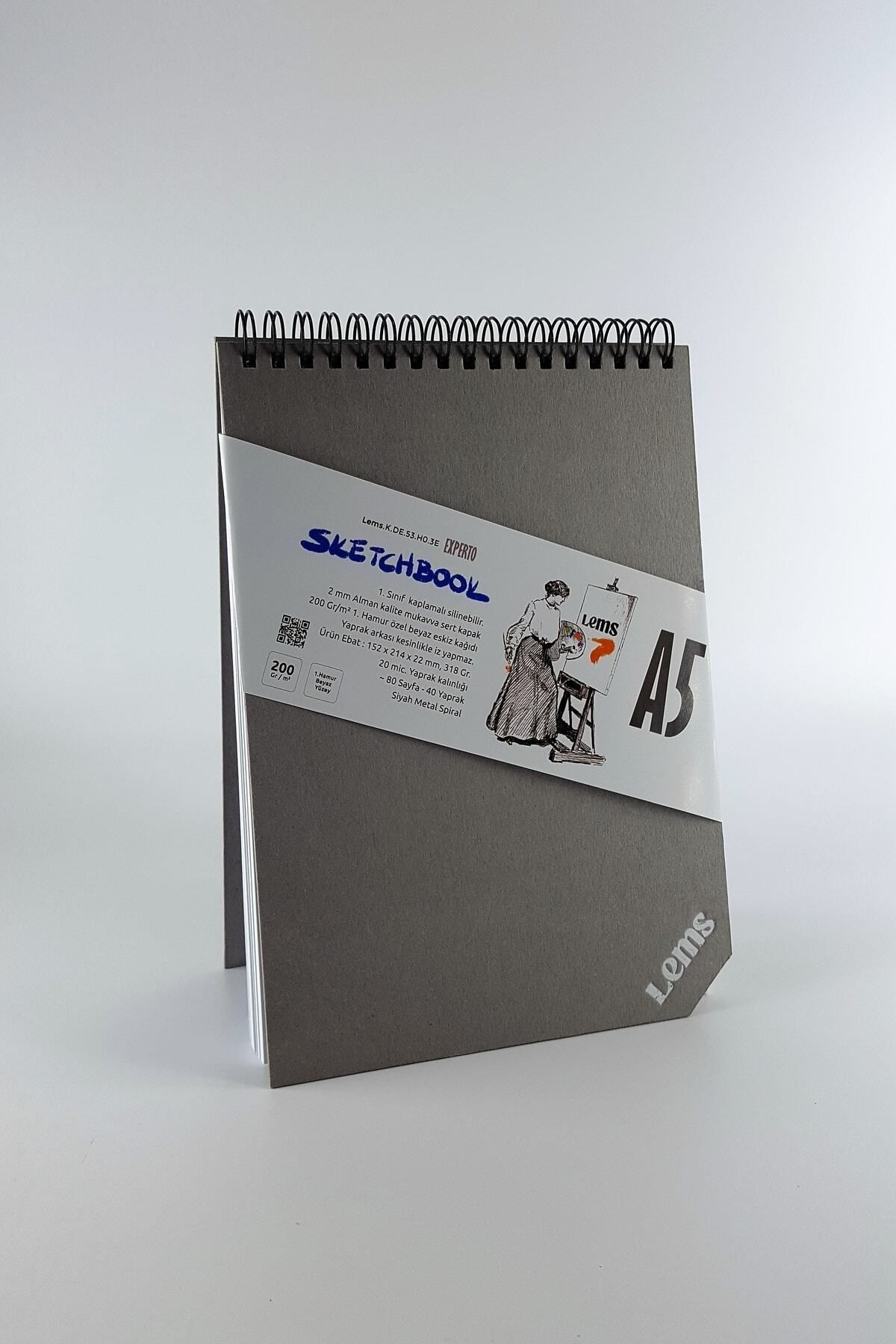 Lemsstudio-Experto A5 200 Gr80 Pages40 Sheets Hard Cover Sketch Book Sketchbook 4