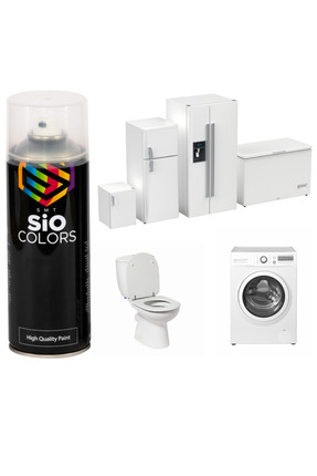 sıocolors BEYAZ EŞYA DÖNÜŞÜM SPREY BOYA 400 ML SIVIYA DAYANIKLI (BUZDOLABI-ÇA...