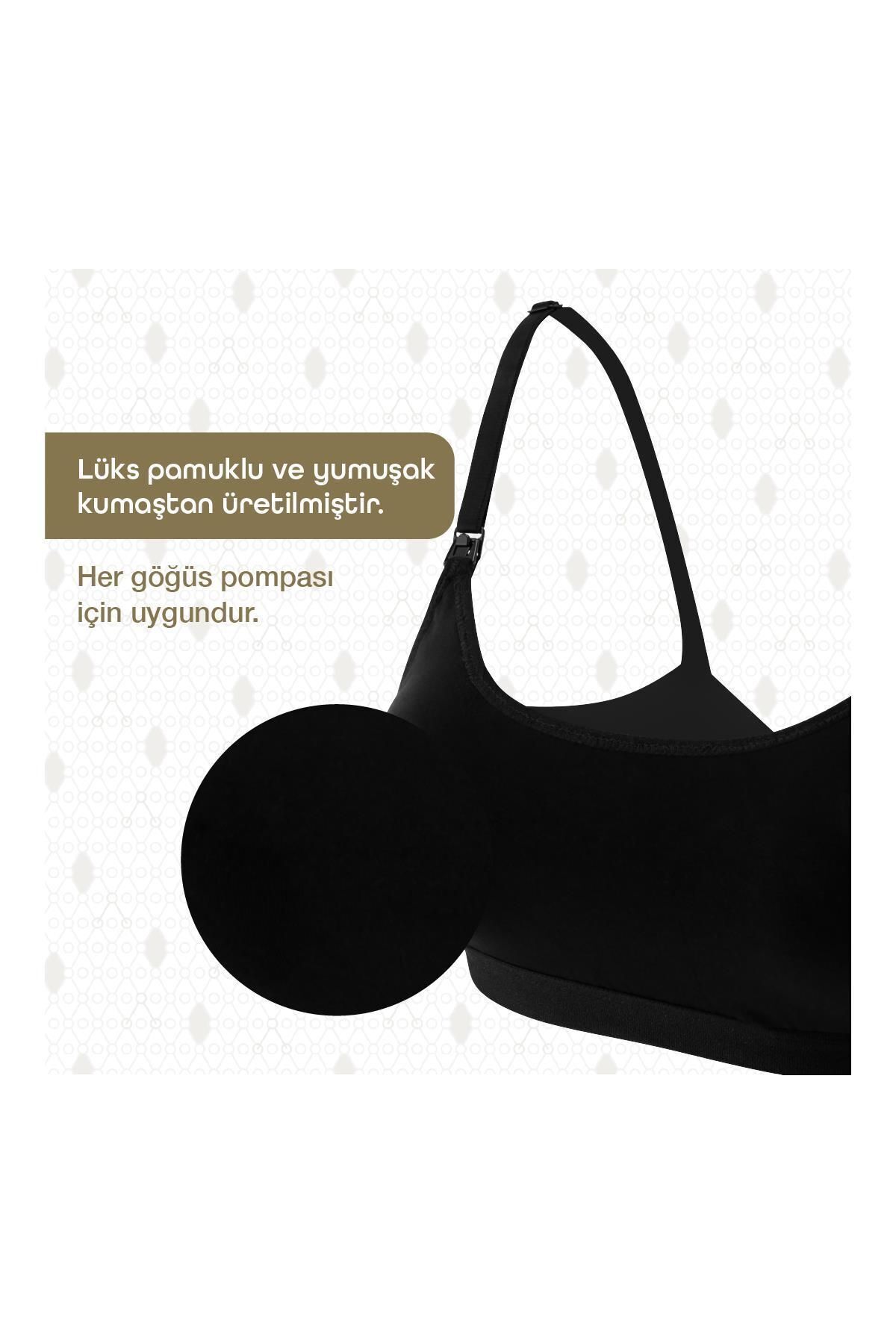 Bmom Serbest Eller Pompa Sütyeni Siyah fotoğrafı 4 (önizleme)