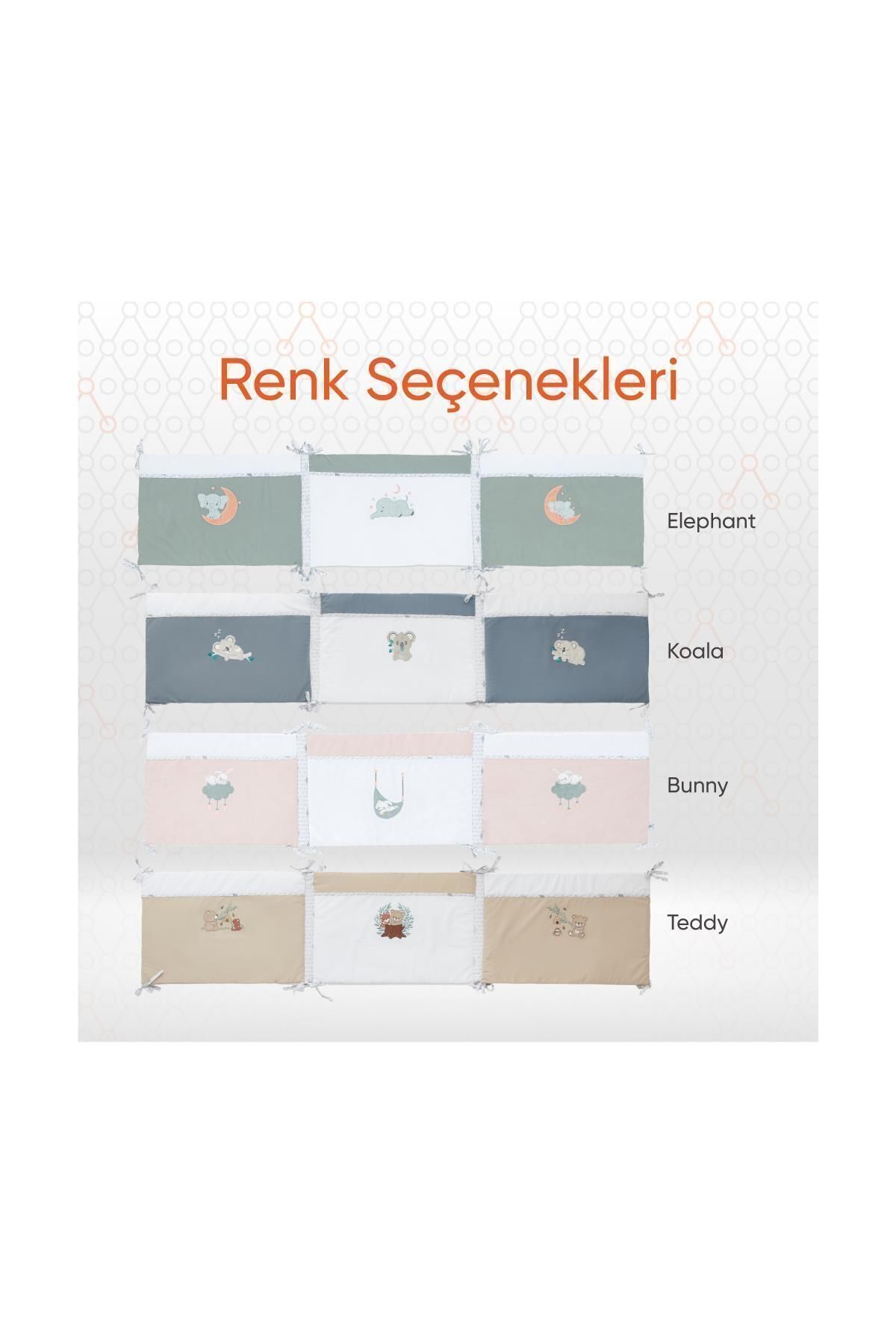 Hero Bebek & Çocuklar Için Nakışlı Karyola Kenar Koruyucu (40X180) Koala 8