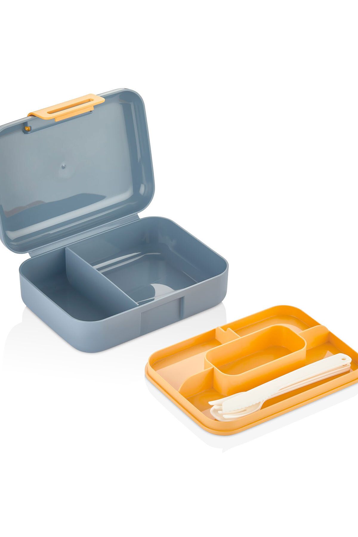 Rotanev-5 Compartments 2 Layers Lunch Box with Spoon 3