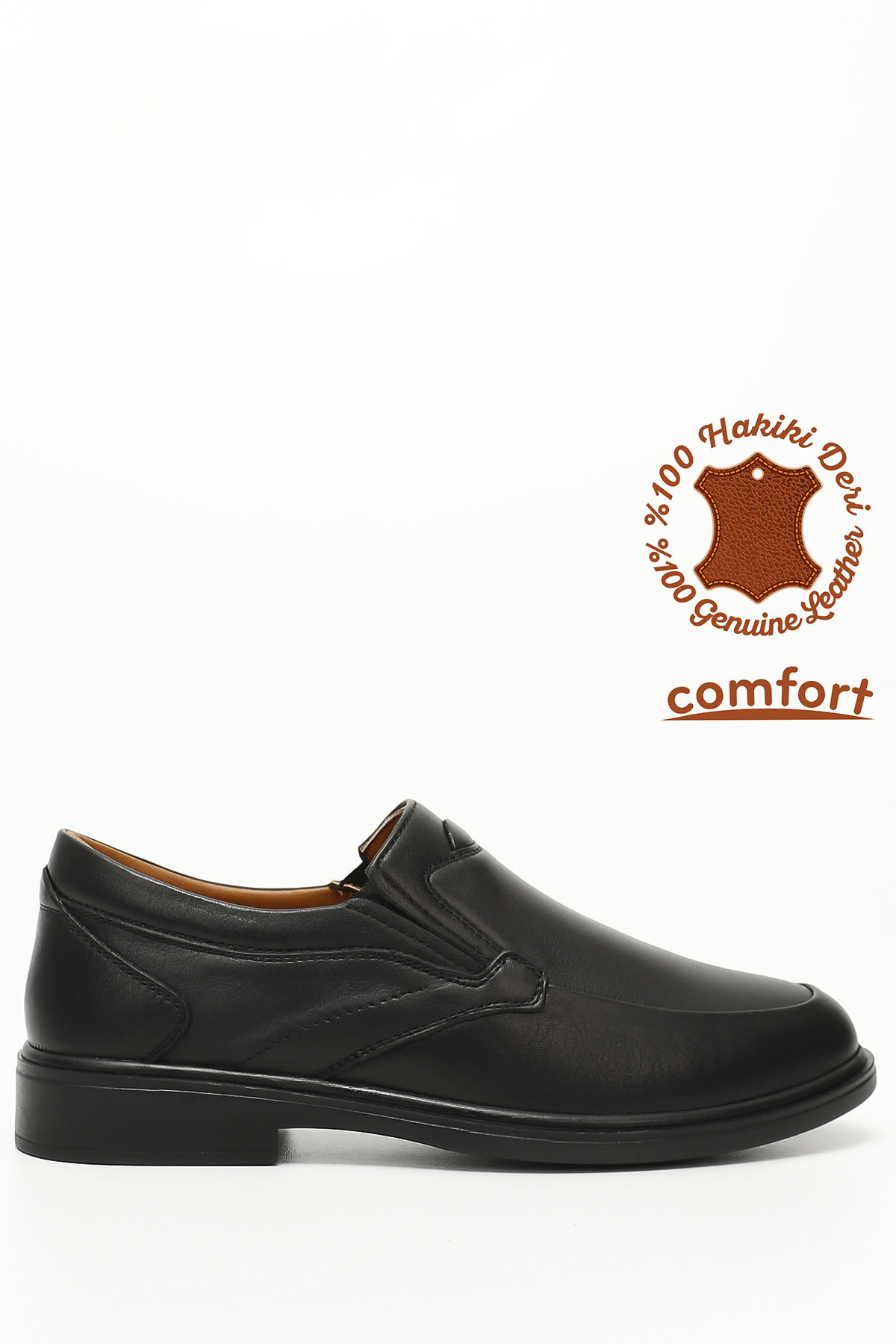  G?NDER?(R) Erkek Siyah Hakiki Deri Klasik Comfort