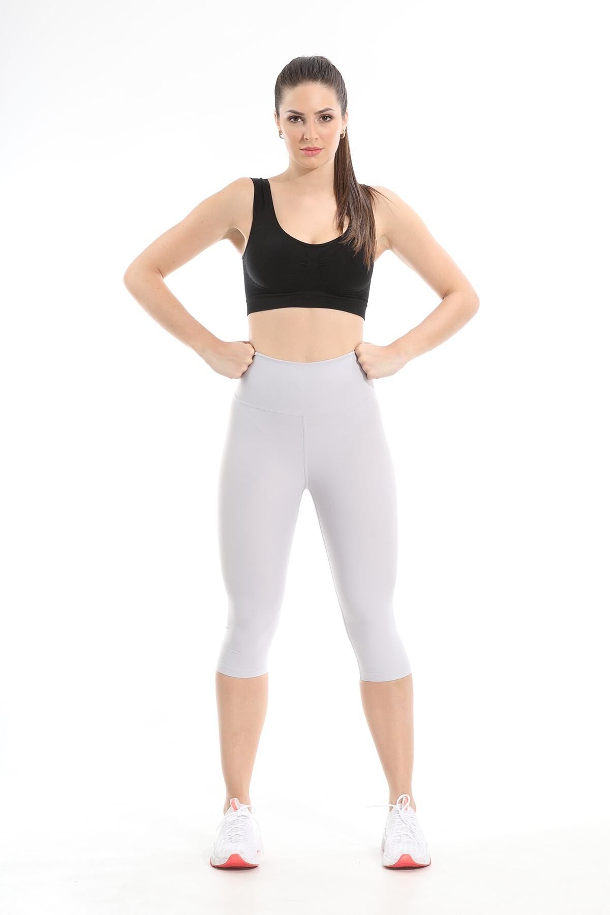 LIWITS-High Waist Lycra Nylon Leggings - Below the Knee with Recovery and Push up Features 1
