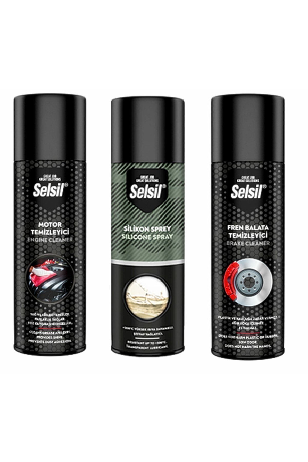 Motor Temizleme Spreyi 500 ml / Silikon Sprey 500 ml / Fren Balata Temizleme Spreyi 500 ml