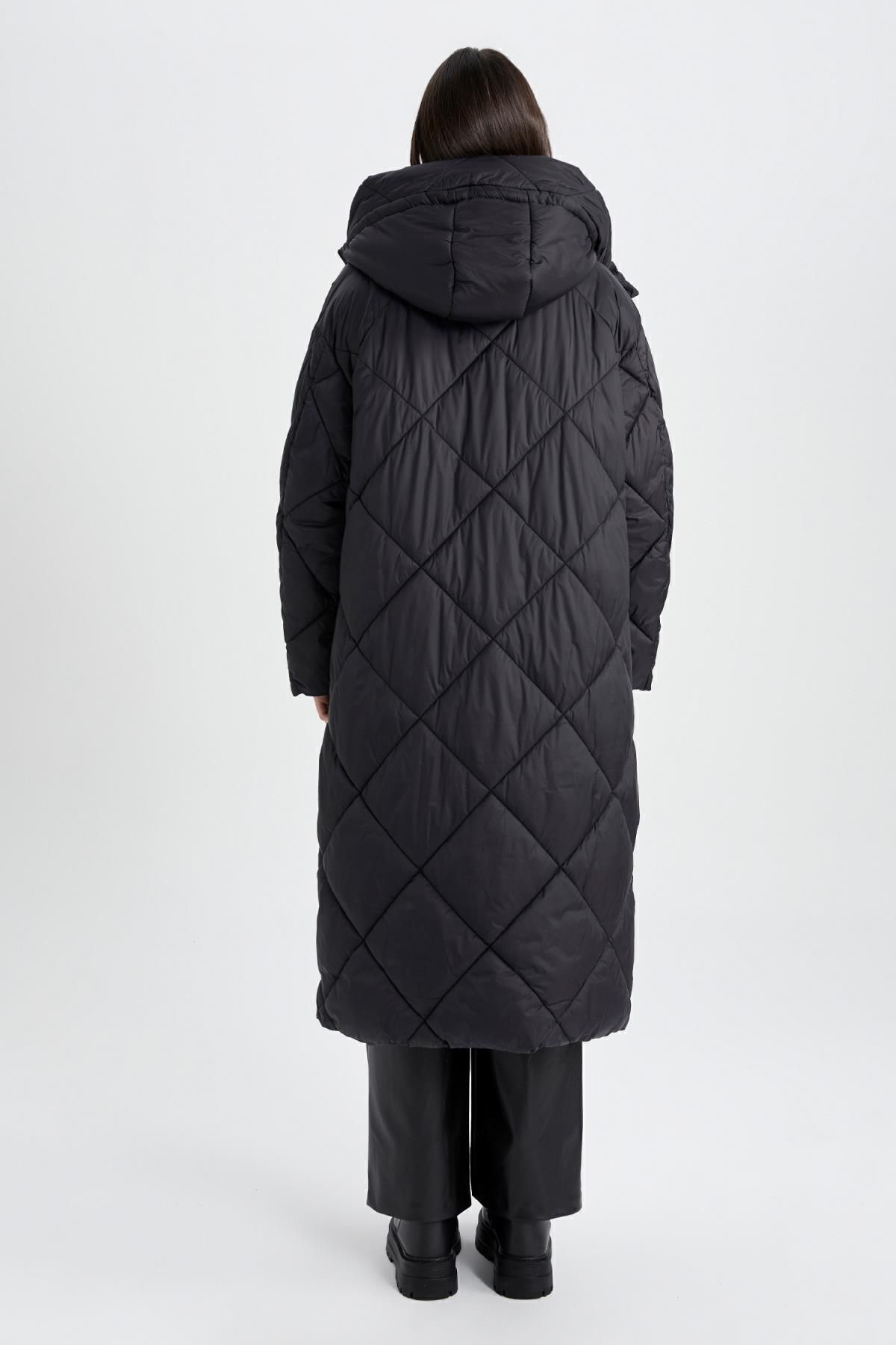 DeFacto-Wasserdichter, langer Parka mit Kapuze - A1151ax23au 6
