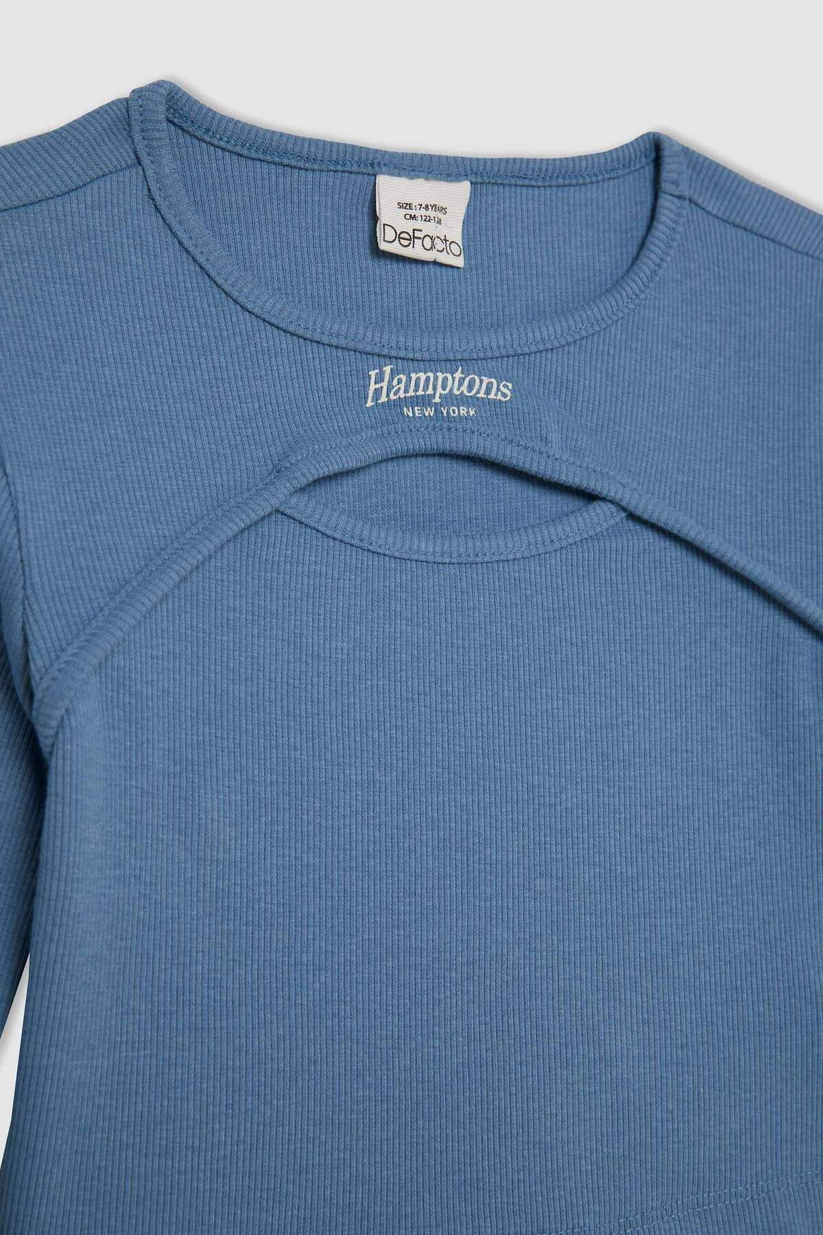 تیشرت یقه پلو دخترانه برند دفاکتو Defacto اصل 3160573 - تصویر 2