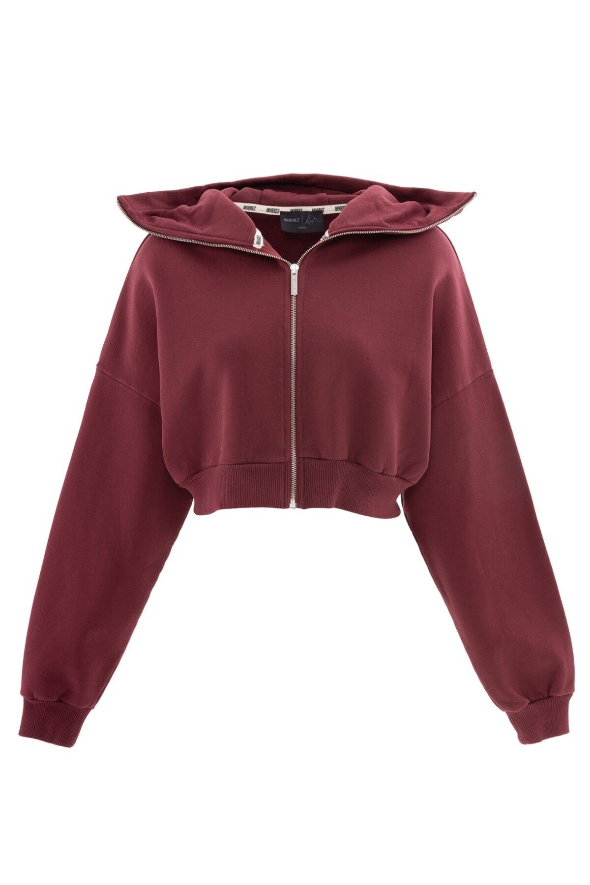 MORREZ Bordo Eskitme Detayl Crop Hoodie Fiyat Yorumlar Trendyol
