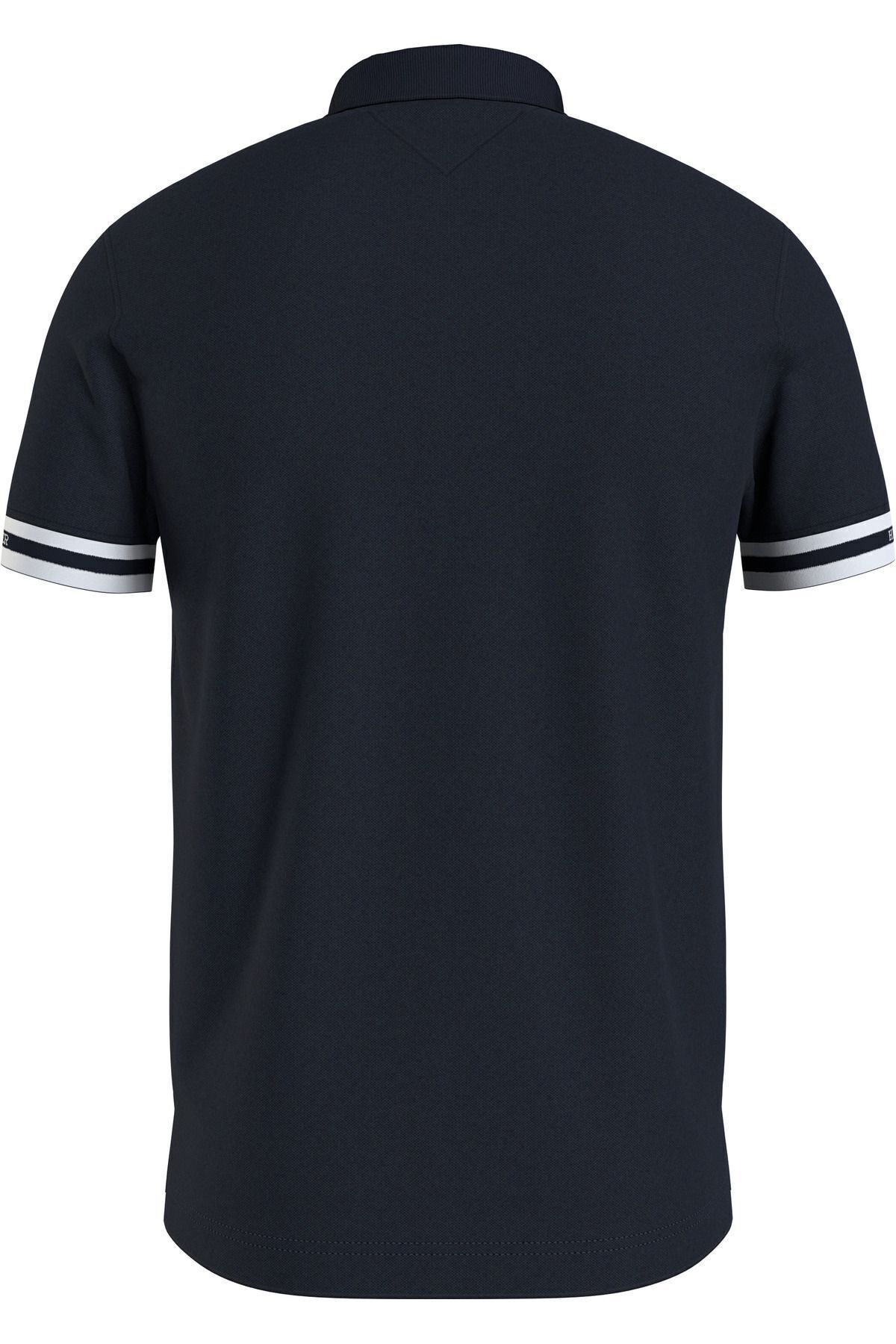 تی شرت یقه پولو آبی مردانه دکمه یاکا آستین کوتاه پوشان Tommy Hilfiger