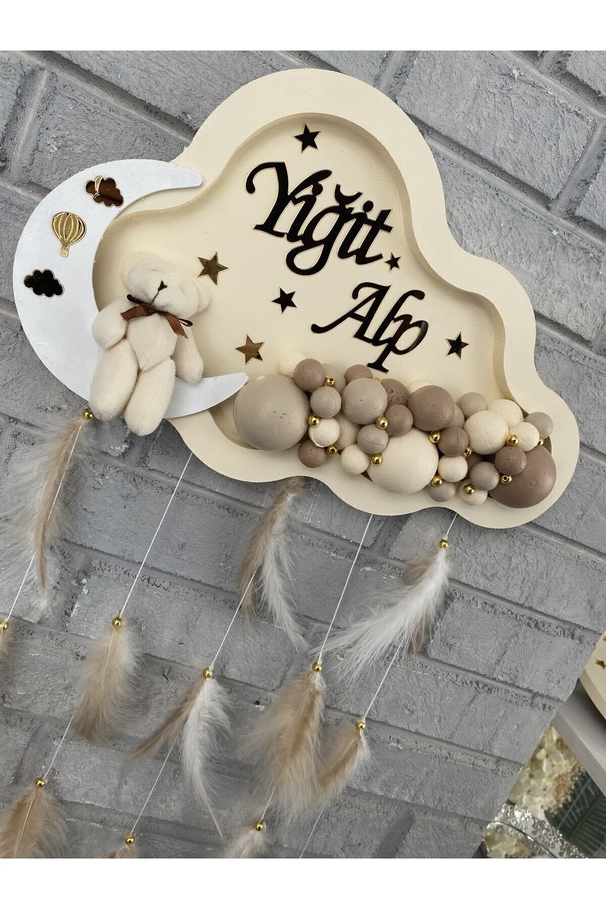 NeşeliAtölyem Bubble Bulut Ayıcıklı Bebek Kapı Süsü fotoğrafı 3 (önizleme)