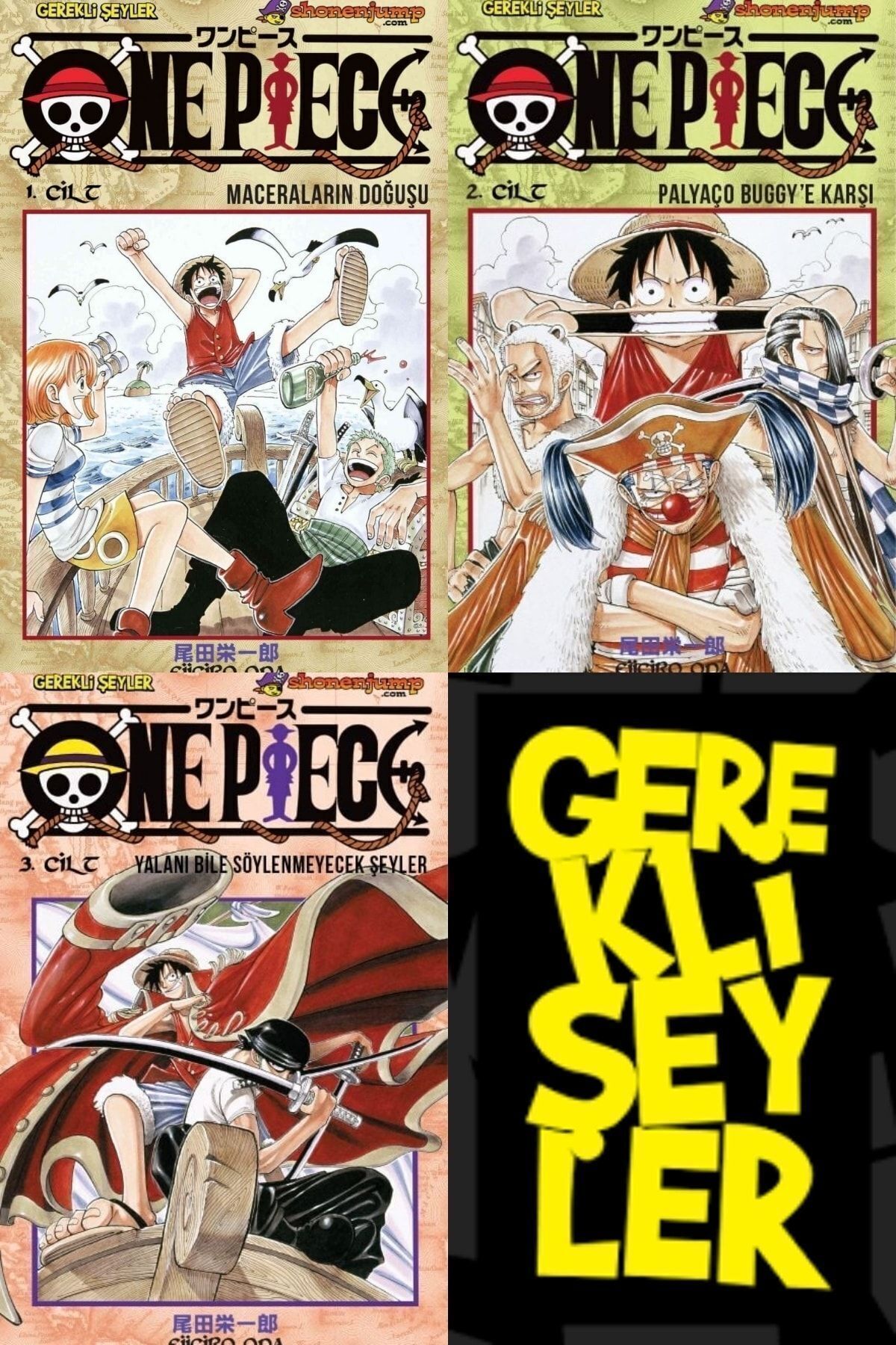 Gerekli Şeyler Yayıncılık One Piece 1-2-3 Manga Seti - Fiyatı