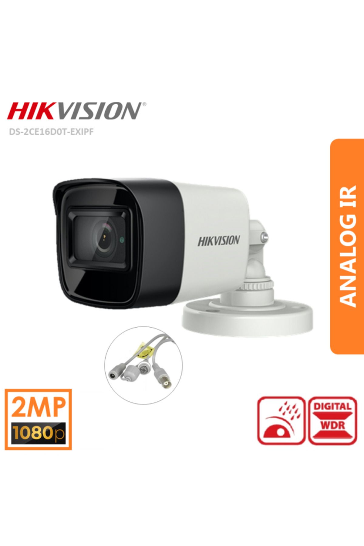 HIKVISION DS-2CE16D0T-EXIPF 2MP 2.8MM LENS 20MT HD-TVI IR BULLET KAMERA