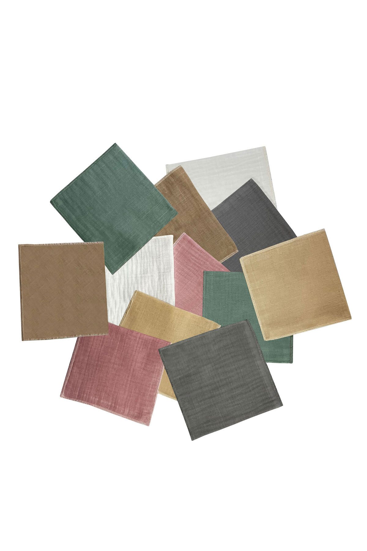 Salvia Dione 12’li Müslin Bebek Yenidoğan Banyo Pamuklu Lif ve Kurulama Mendil Seti Anne Bebek Bakım Mendilleri fotoğrafı 3 (önizleme)