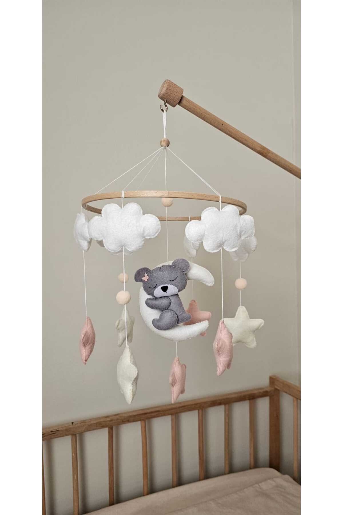 Dönence (WITH MUSIC) Baby Crib Ornament Felt Dönence Teddy Bear