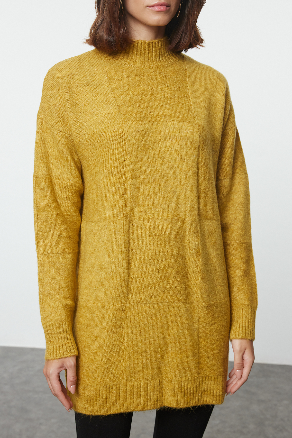 Trendyol Modest Weicher Strickpullover in Ölgrün - TCTAW25AK00050