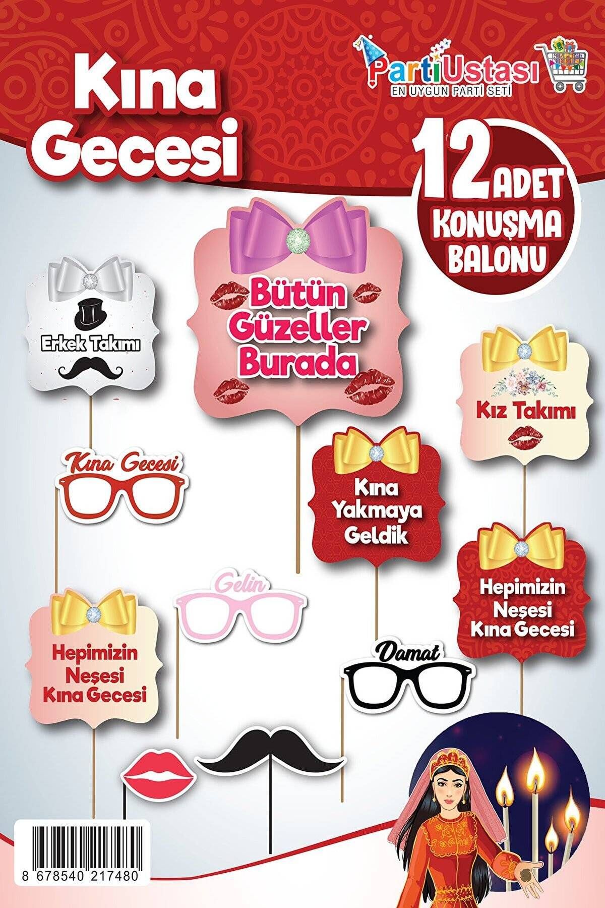 tüfekçioğlu KS Kına Gecesi Konuşma Balonu 12 Adet