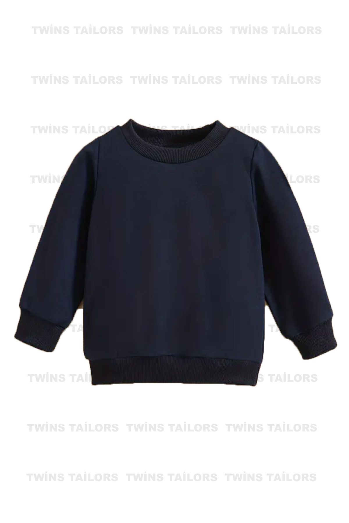 twins tailors-Pachet de 3 hanorace de școală pentru copii, unisex, gri-albastru-negru, cu gât crew, cu fleece în interior neimprimat 2