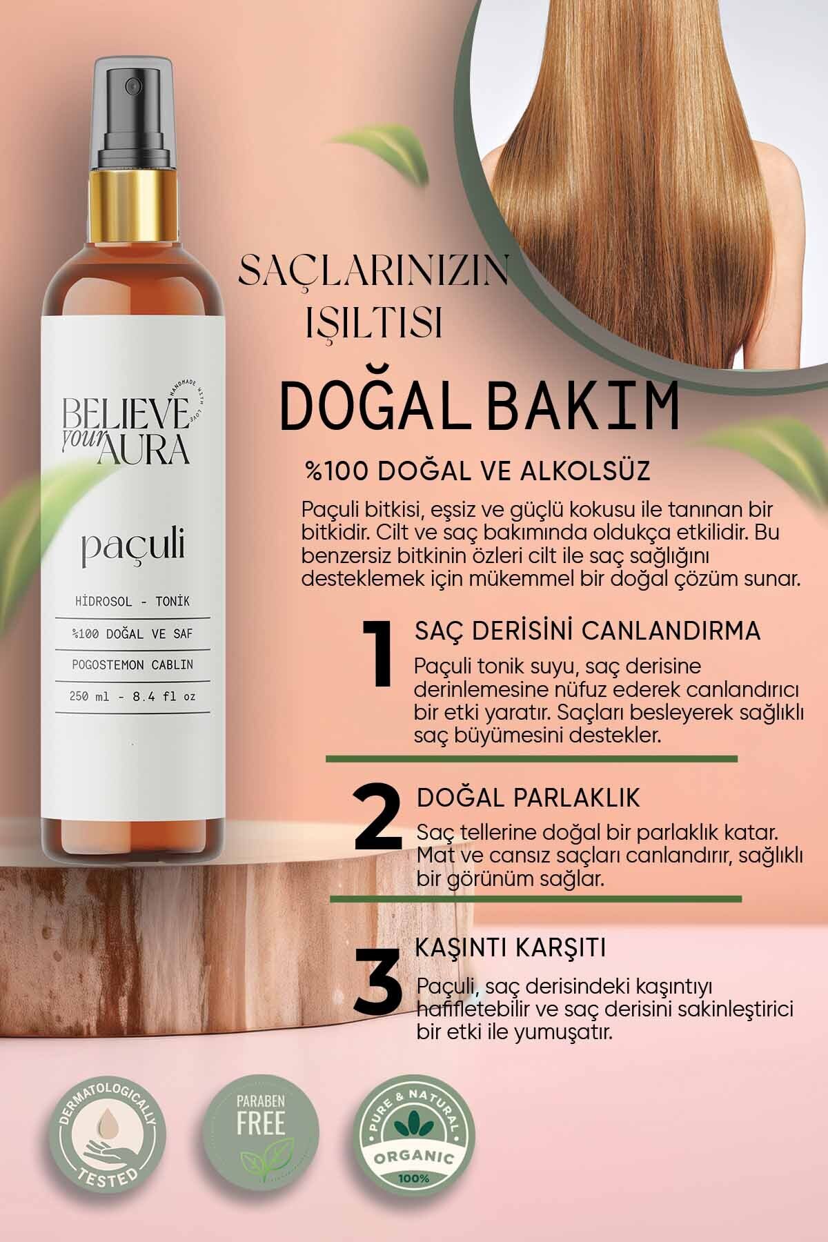 Paçuli Cilt ve Saç Bakım Seti %100 Saf ve Doğal Paçuli Yağı Paçuli Suyu ve Paçuli El ve Cilt Sabunu — SETATYPCL — تصویر 6 از 8