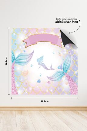 eddadijital Doğum Günü Afişi Deniz Kızı Konsepti 200x200cm