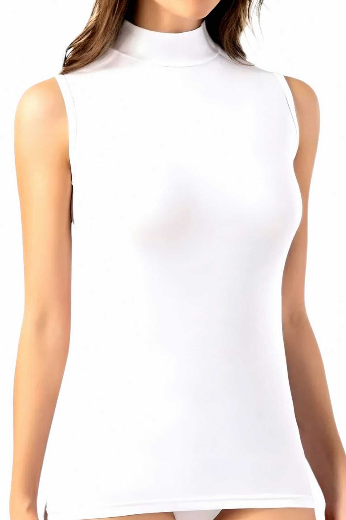 Tezzgelsin Tricou De Damă Din Bumbac - Cu Mâneci Zero Și Gât Femeie - L