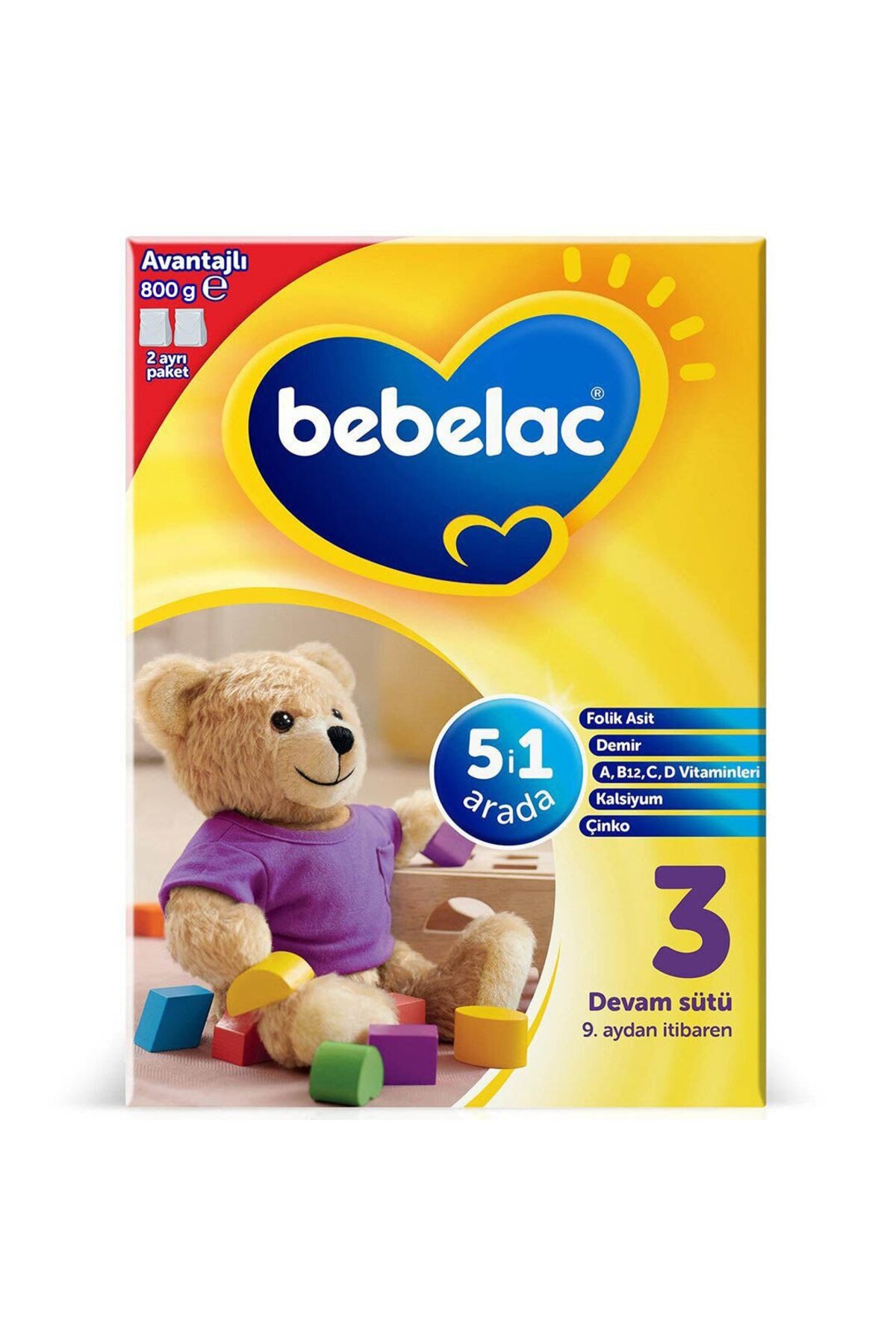 Bebelac 3 Devam Sütü 800 gr fotoğrafı 5 (önizleme)