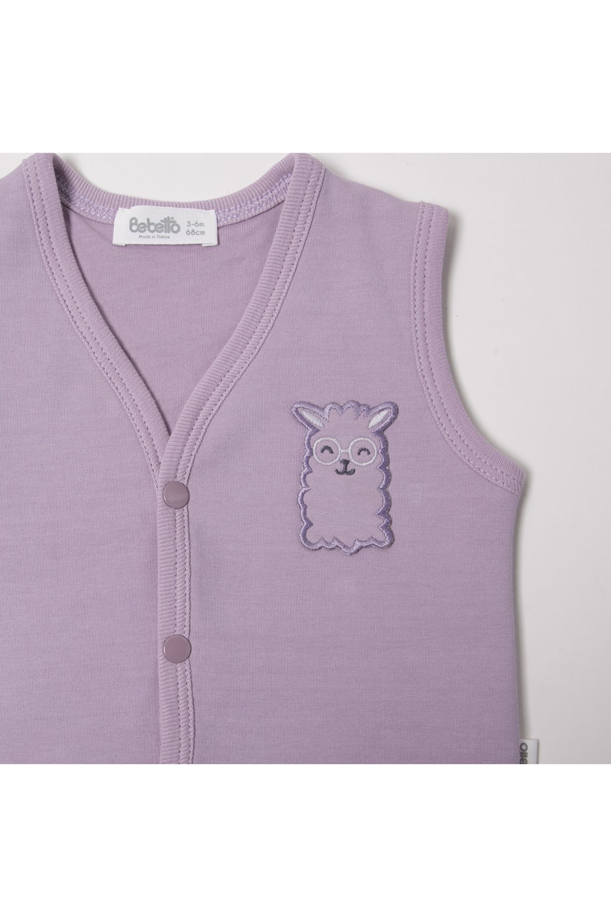 Bebetto-K4619 Model Two String Vest - Cute Lama 2