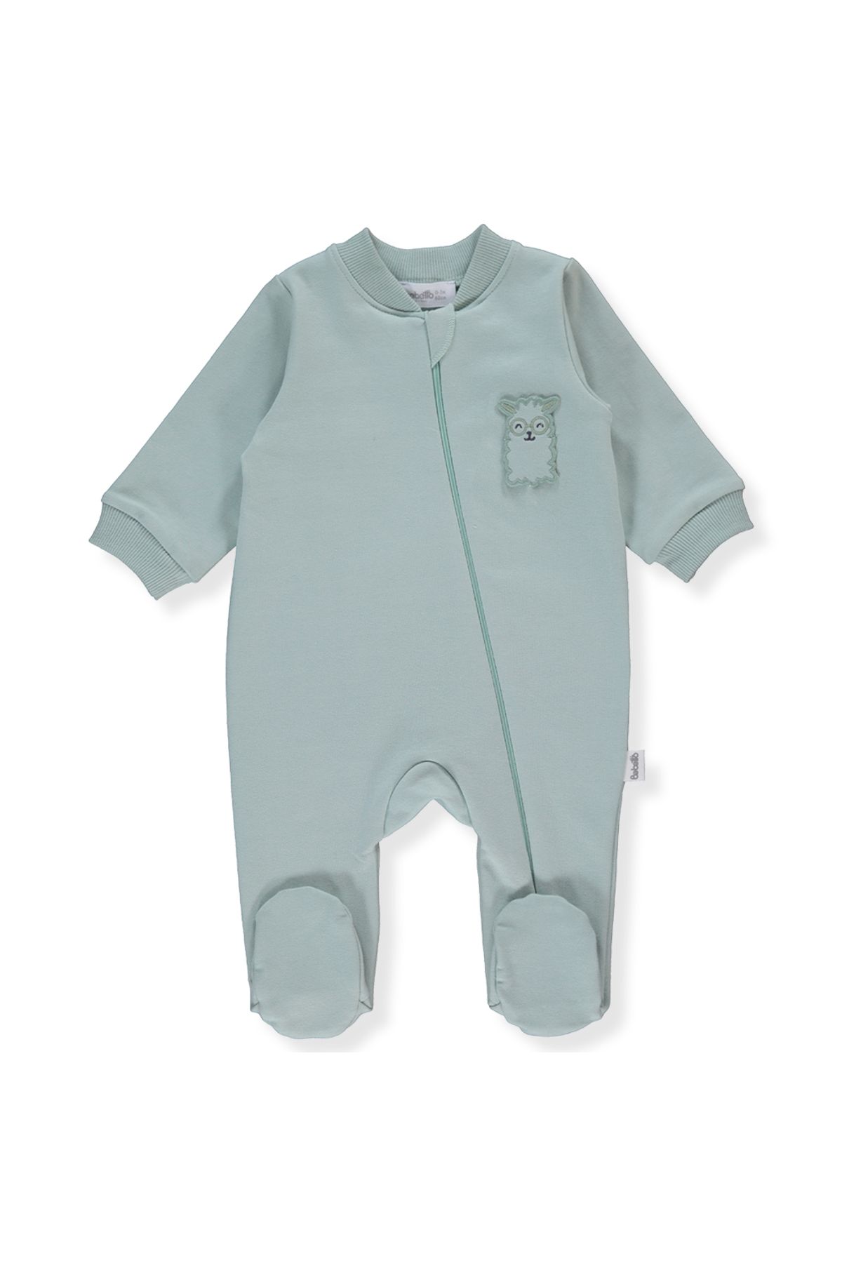 Bebetto-Zippered Two-String Jumpsuit - with Booties (Cute Lama) K4618 1