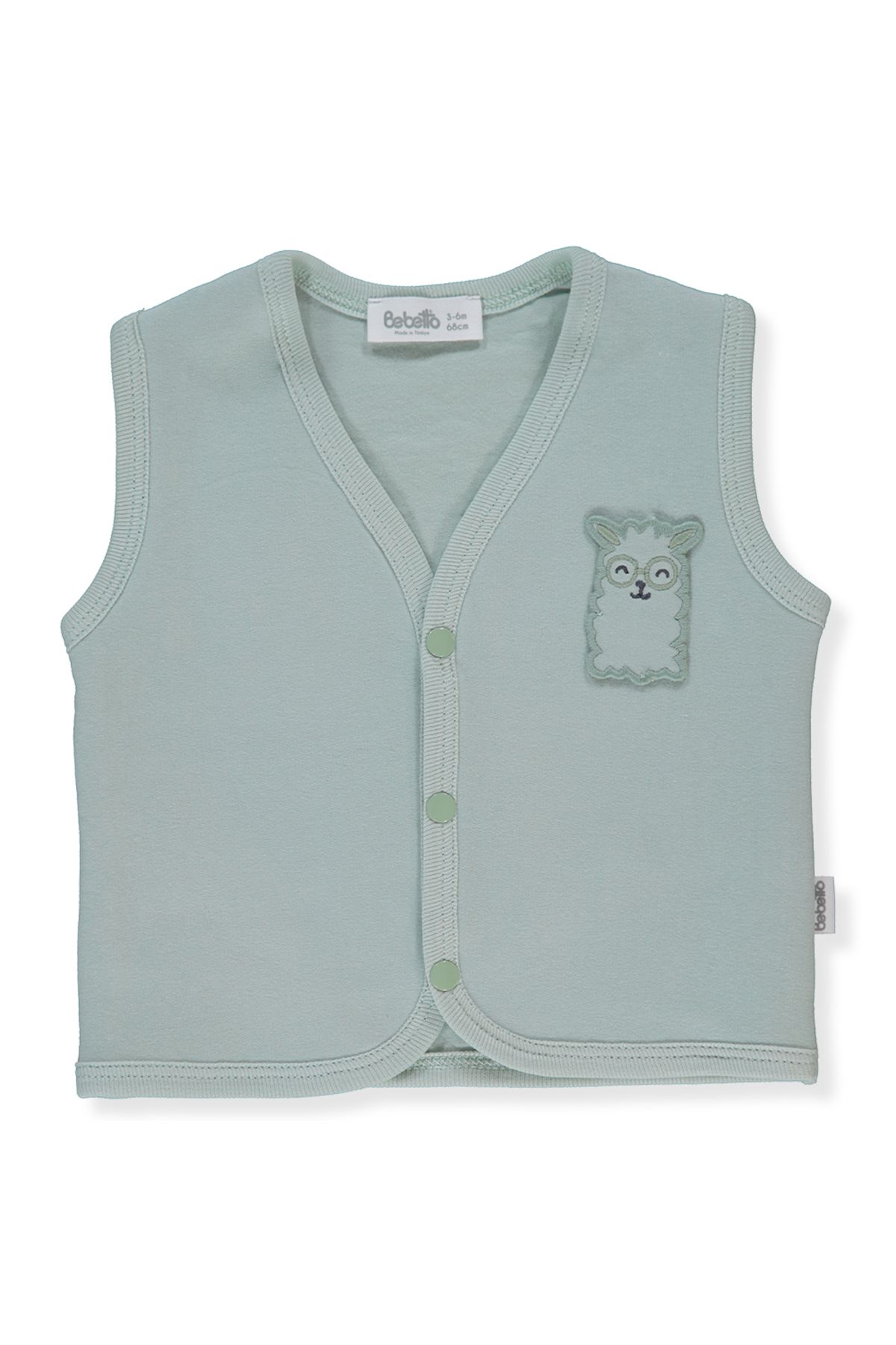 Bebetto-K4619 Model Two String Vest - Cute Lama 1