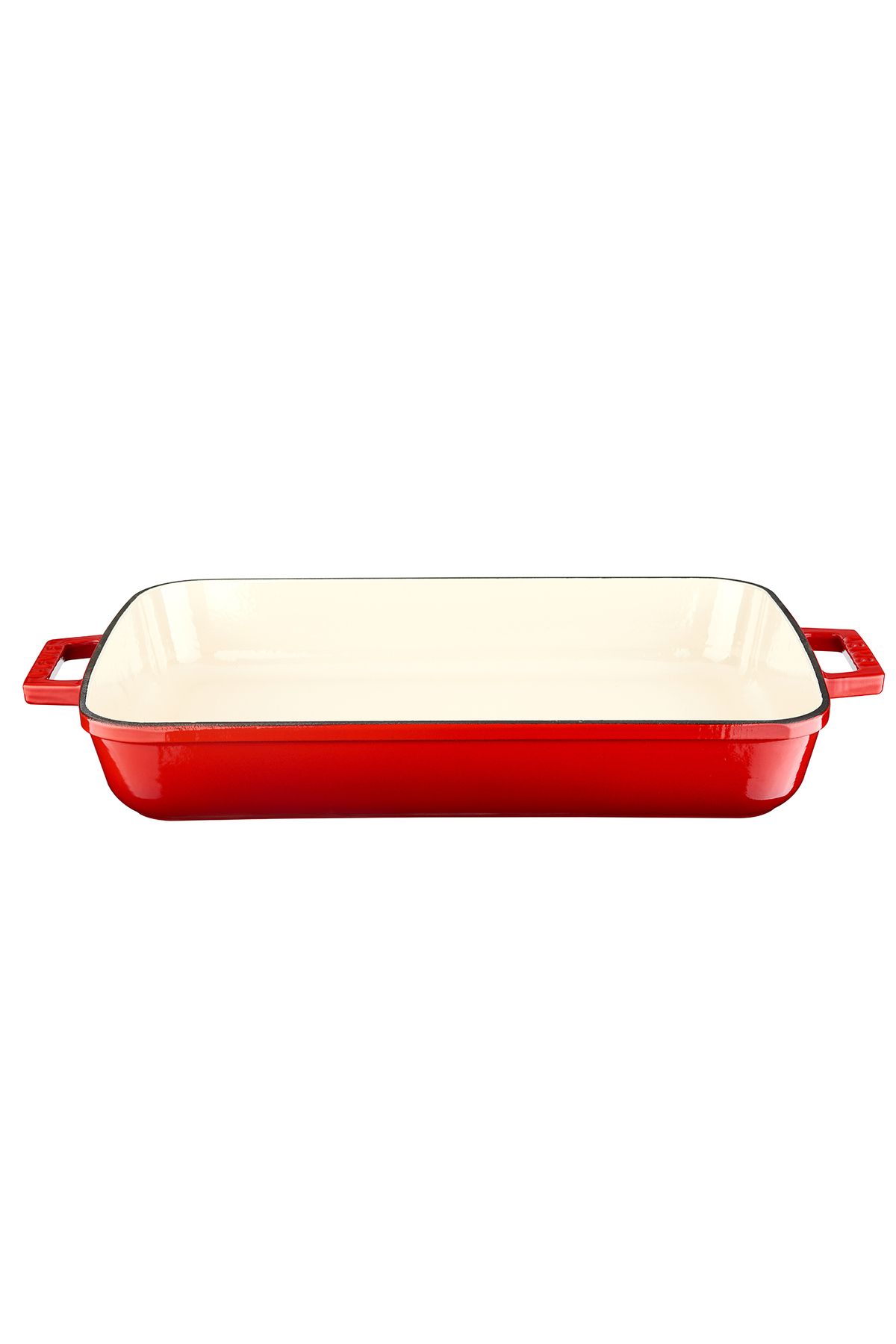 Lava-Cast Rectangular Rosto and Oven Tray Cast Iron Monolithic Double Handle Edition Series Size 26x 1