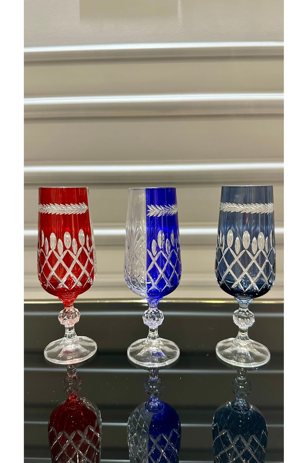 Bohemia-Crystal Colored Coffee Side Water Glass 2