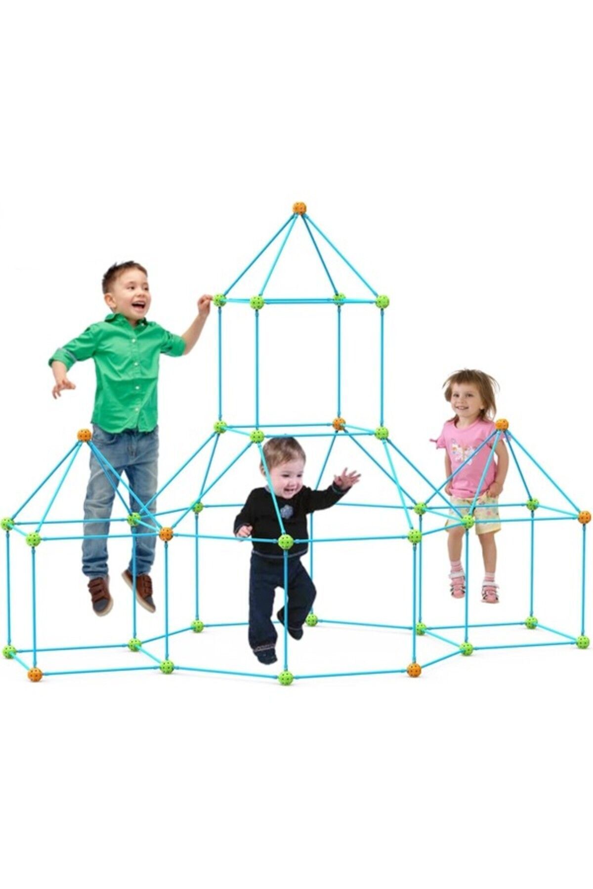 Gepettoys 200 Parça Kendin Yap Dıy Kale Yapı Seti Yaratıcı Aktivite Inşa Seti fotoğrafı 2 (önizleme)