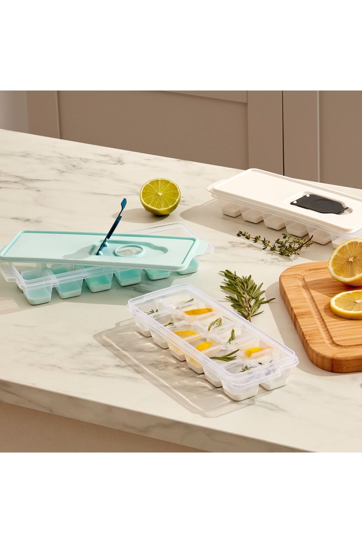 PONÇİK STORE-12 Compartment Lid Silicone Based Practical Freezer - Push Extraction 3