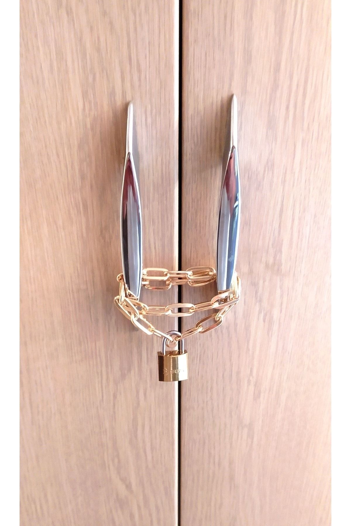 Glax Tools Zincirli Kilit Dolap Yurt Spor Kilidi Asma Kilit / Paslanmaz / 35 Cm.