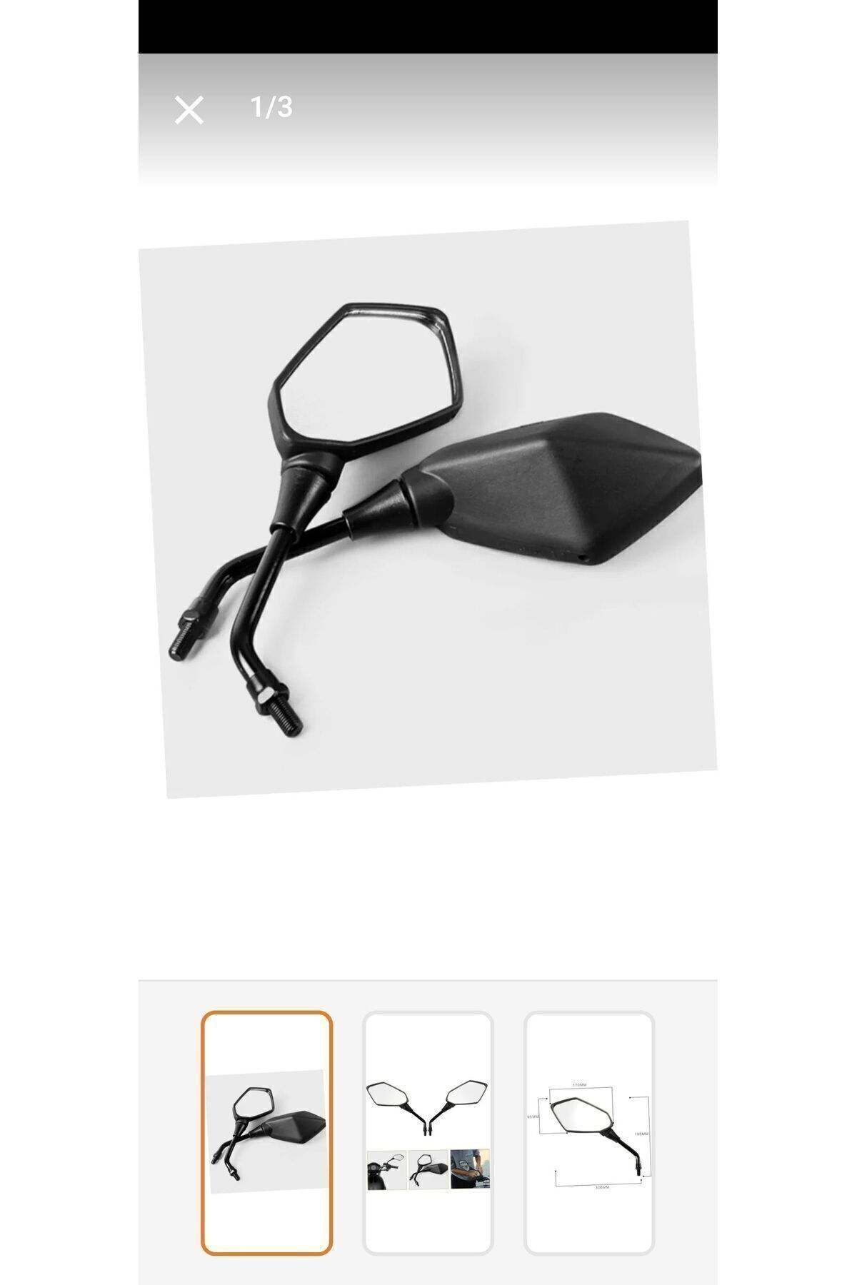 Volta 8mm Büyük Boy Ayna