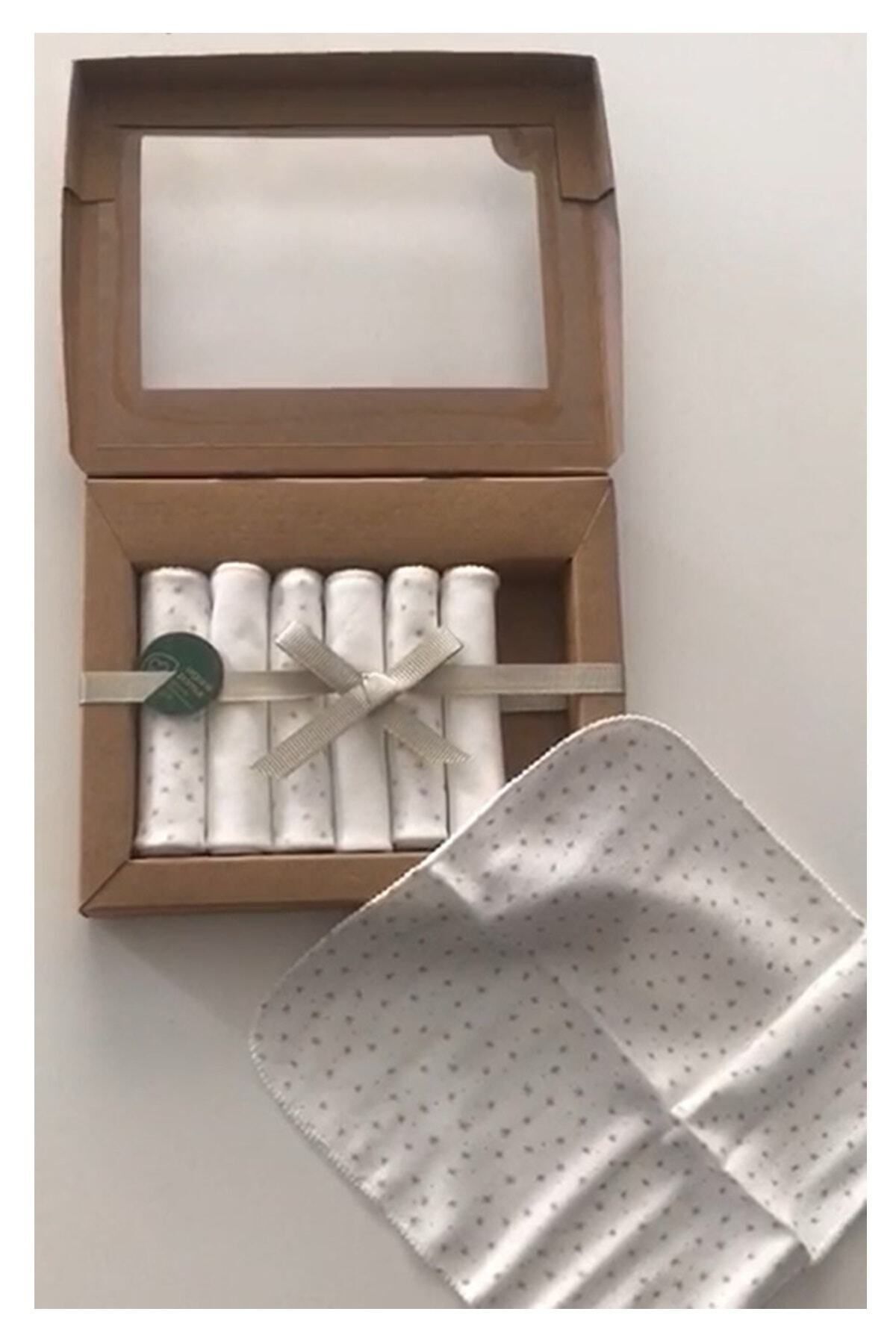 Caramell Unisex Bebek Beyaz Organik Pamuk 7'li Ağız Mendili fotoğrafı 3 (önizleme)