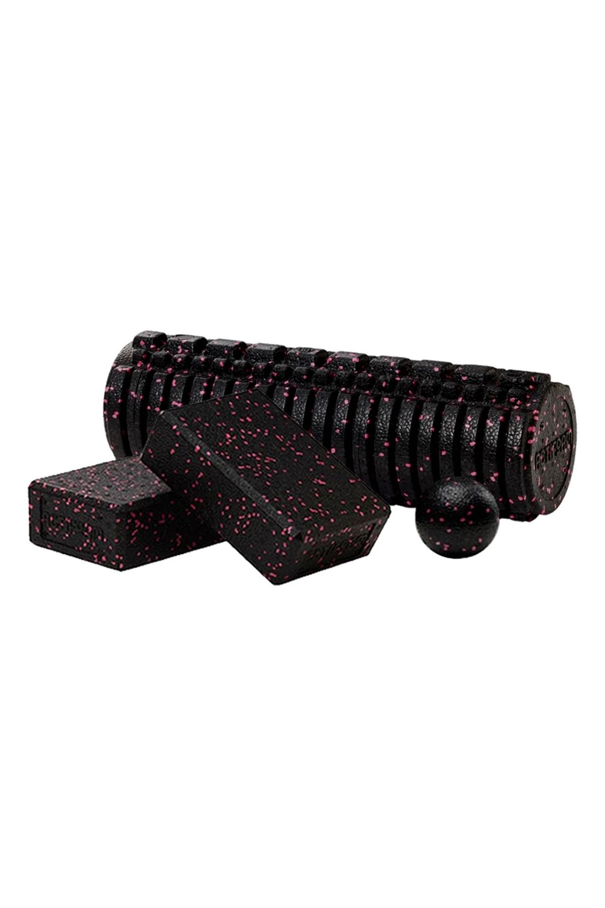 Wallzon Masaj Seti/Plates ve Yoga Seti/Foam Roller 45cm/Yoga Blok (2 Adet)/Masaj Topu