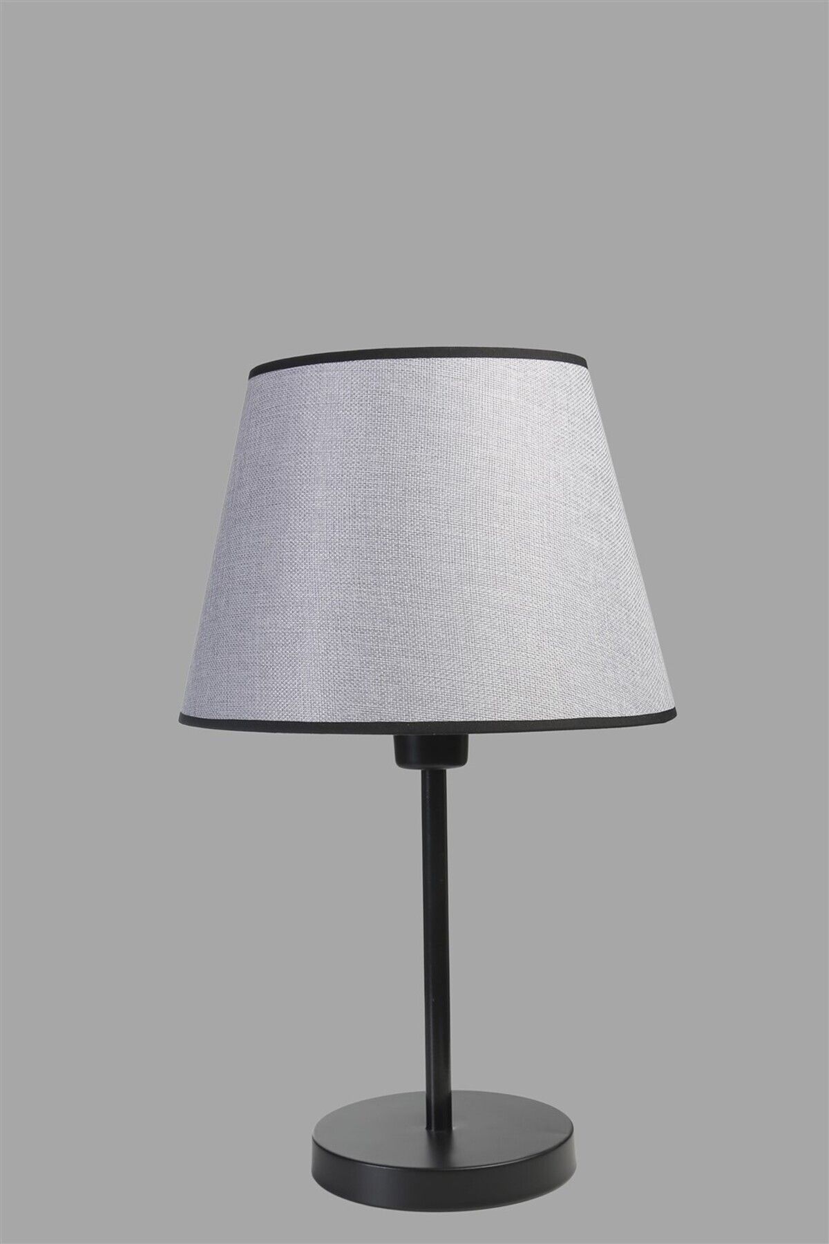 Lumexx-ALA Black Pramit Wicker Table Lamp with Gray Lampshade 3