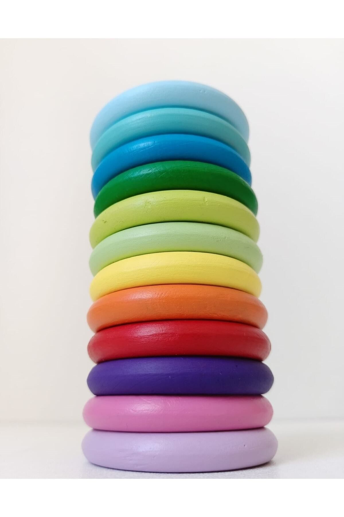 Moccotoys Montessori Renkli Halkalar (MASİF AHŞAP OYUNU) fotoğrafı 5 (önizleme)