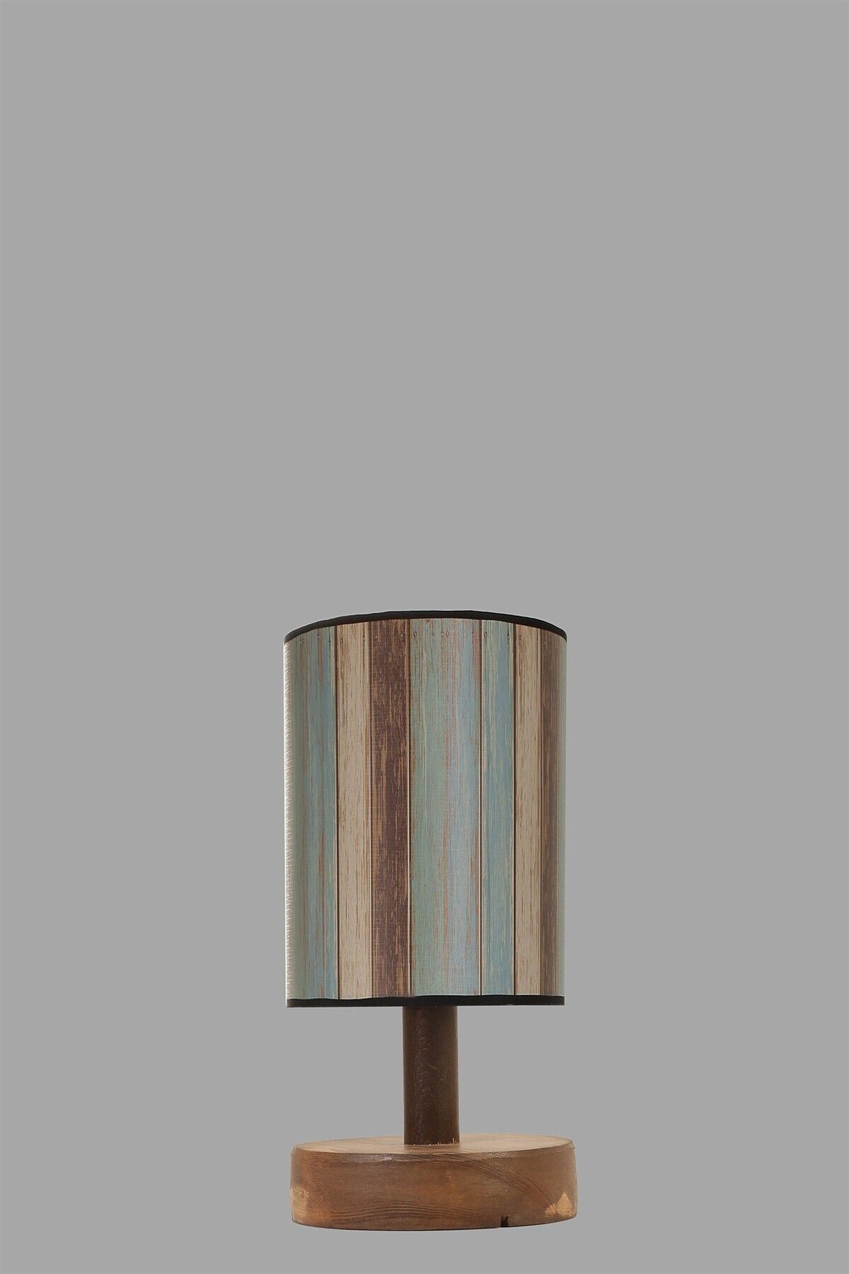 Lumexx-Walnut Colored Phoenix Table Lamp with Lampshade 2