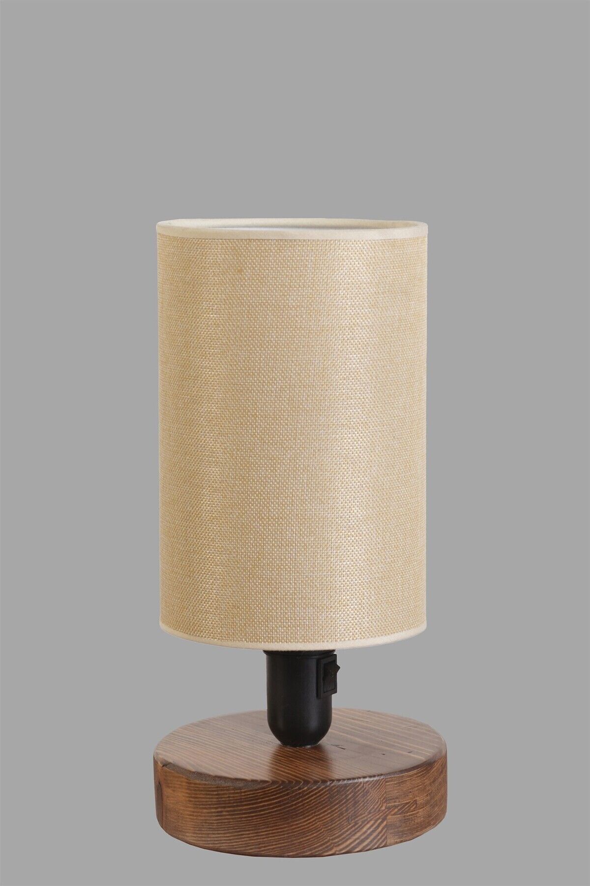 Lumexx-AYÇA - Walnut Table Lamp with Light Wicker Lampshade 3