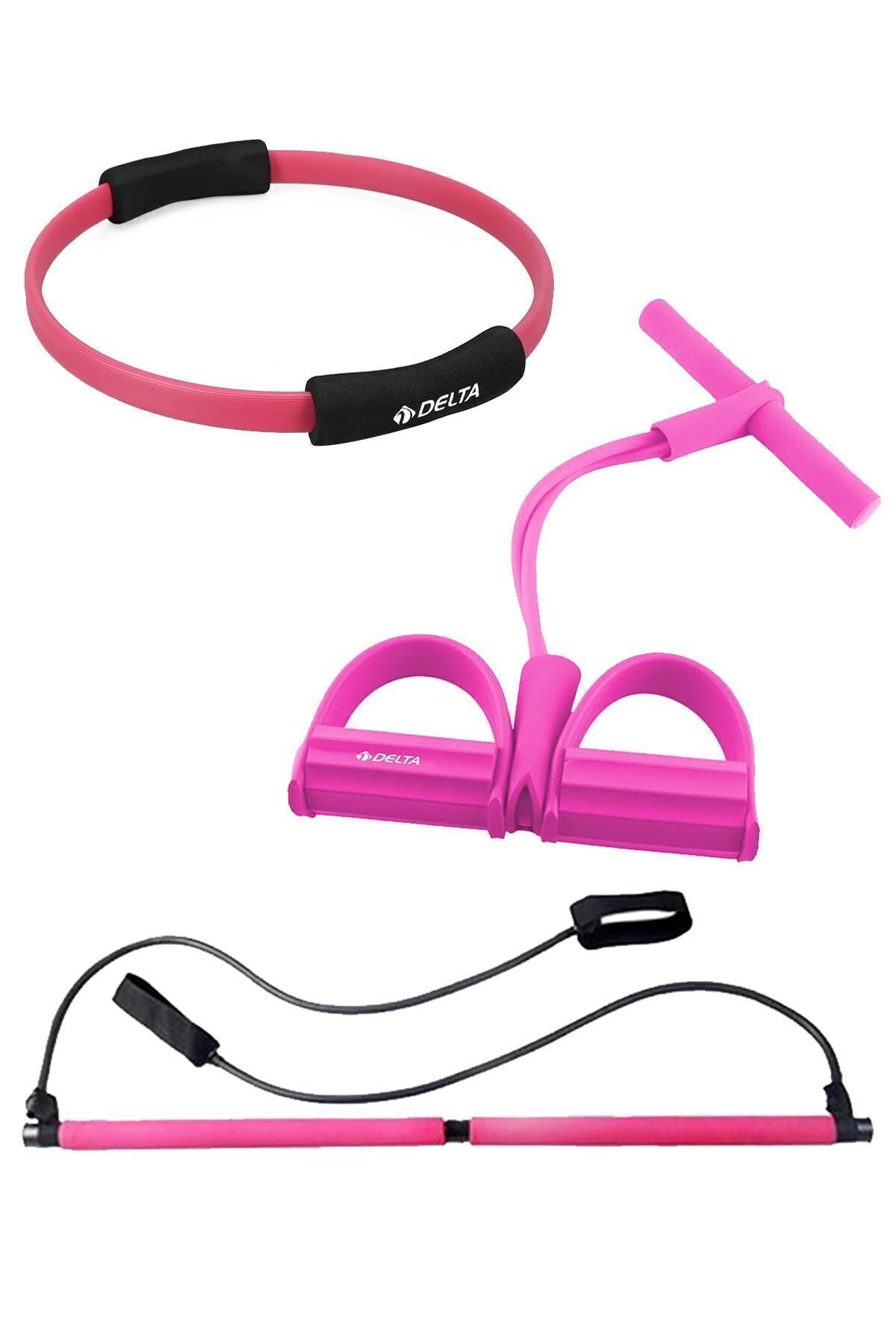 Delta Squat Pilates Egzersiz Çubuğu Portable Studio Body Trimmer Mekik Aleti 35 Cm Pilates Çemberi