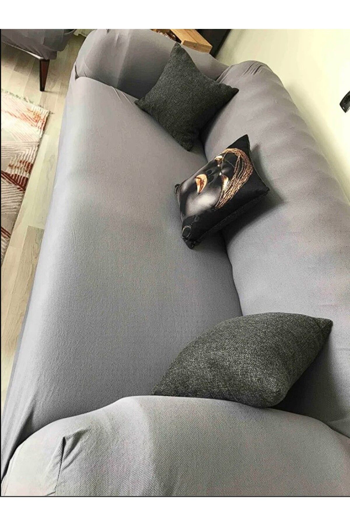 روکش مبل خاکستری دخترانه و پسرانه بچگانه LYCRA انعطاف پذیر 3 صندلی پوششی رولا BTF HOME